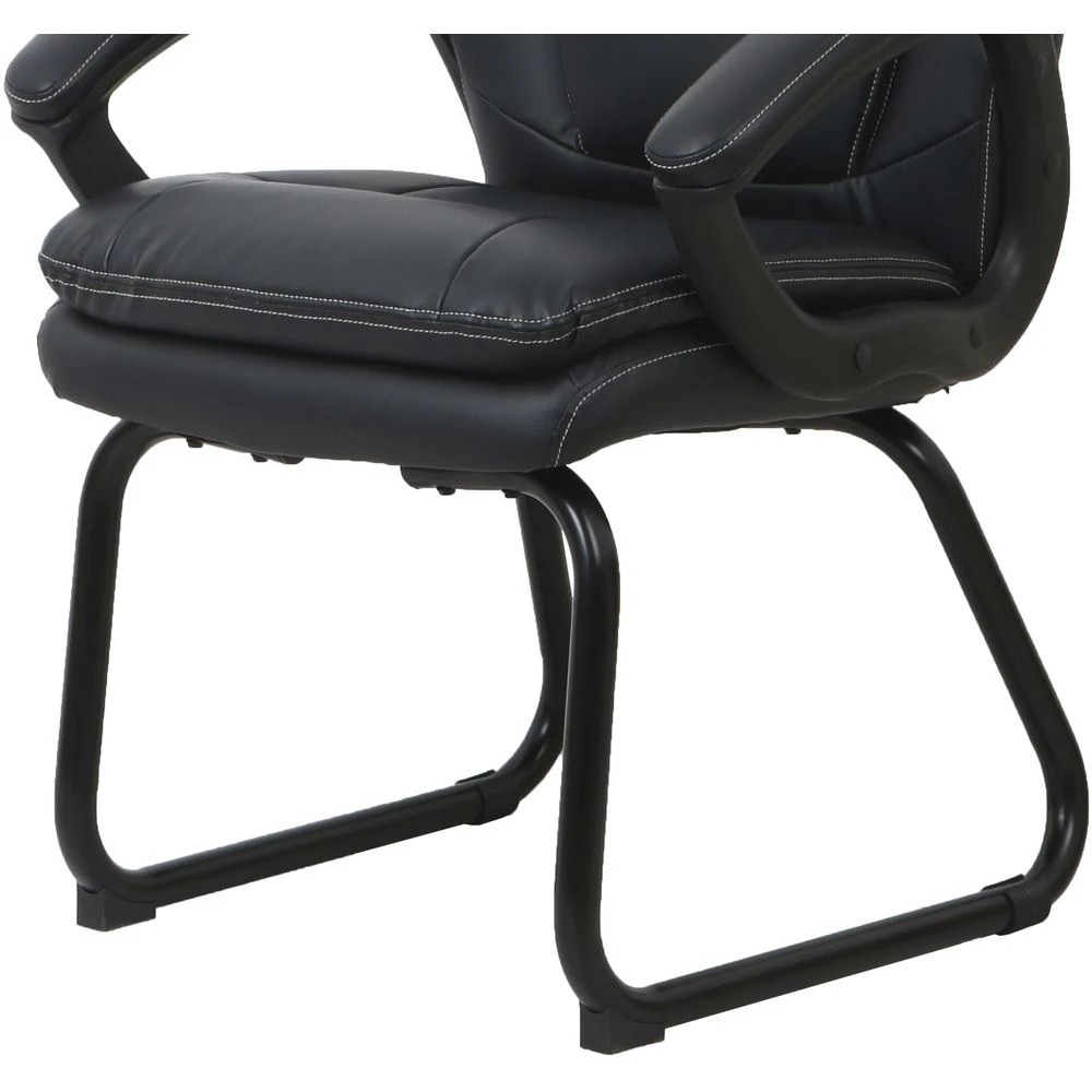 8 J.Burrows Hilton Visitor Chair Sled Base Black Visitor Chairs and Stools, 8 of 10