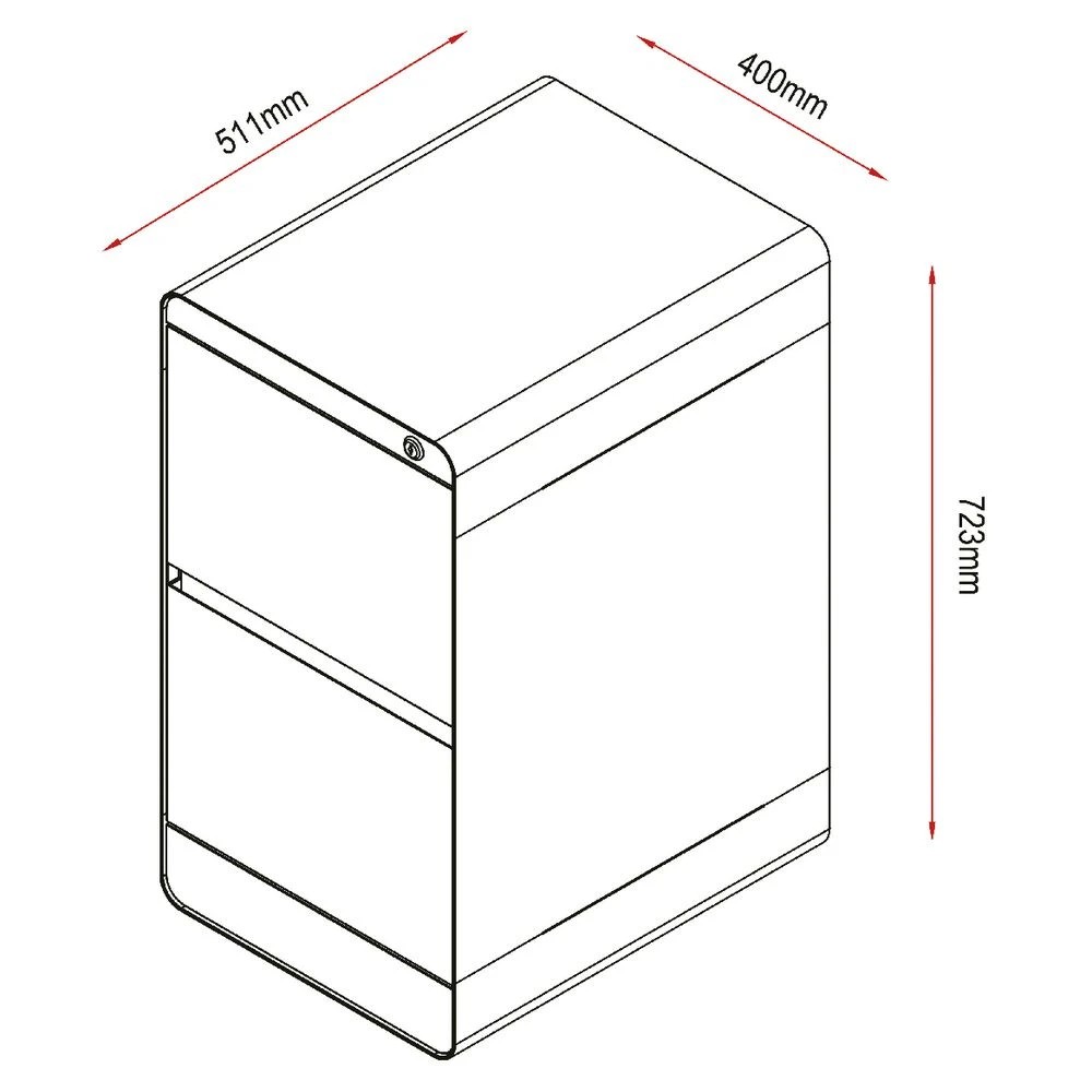 4 Otto Venturo 2 Drawer Filing Cabinet White Cabinets Filing Drawer Cabinets, 4 of 6