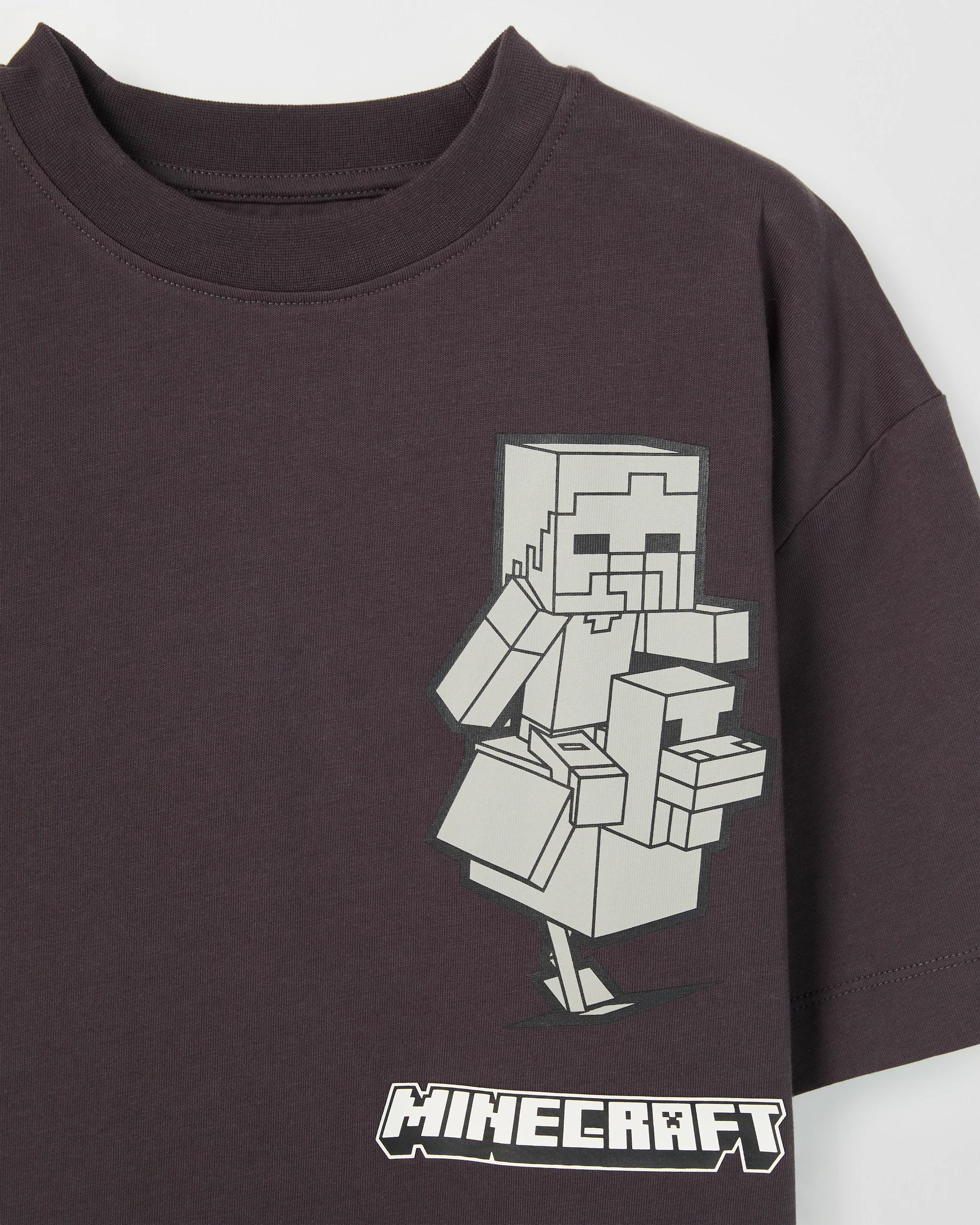 6 Minecraft Chicken Jockey Australian Cotton T-Shirt BLACK, 6 of 6