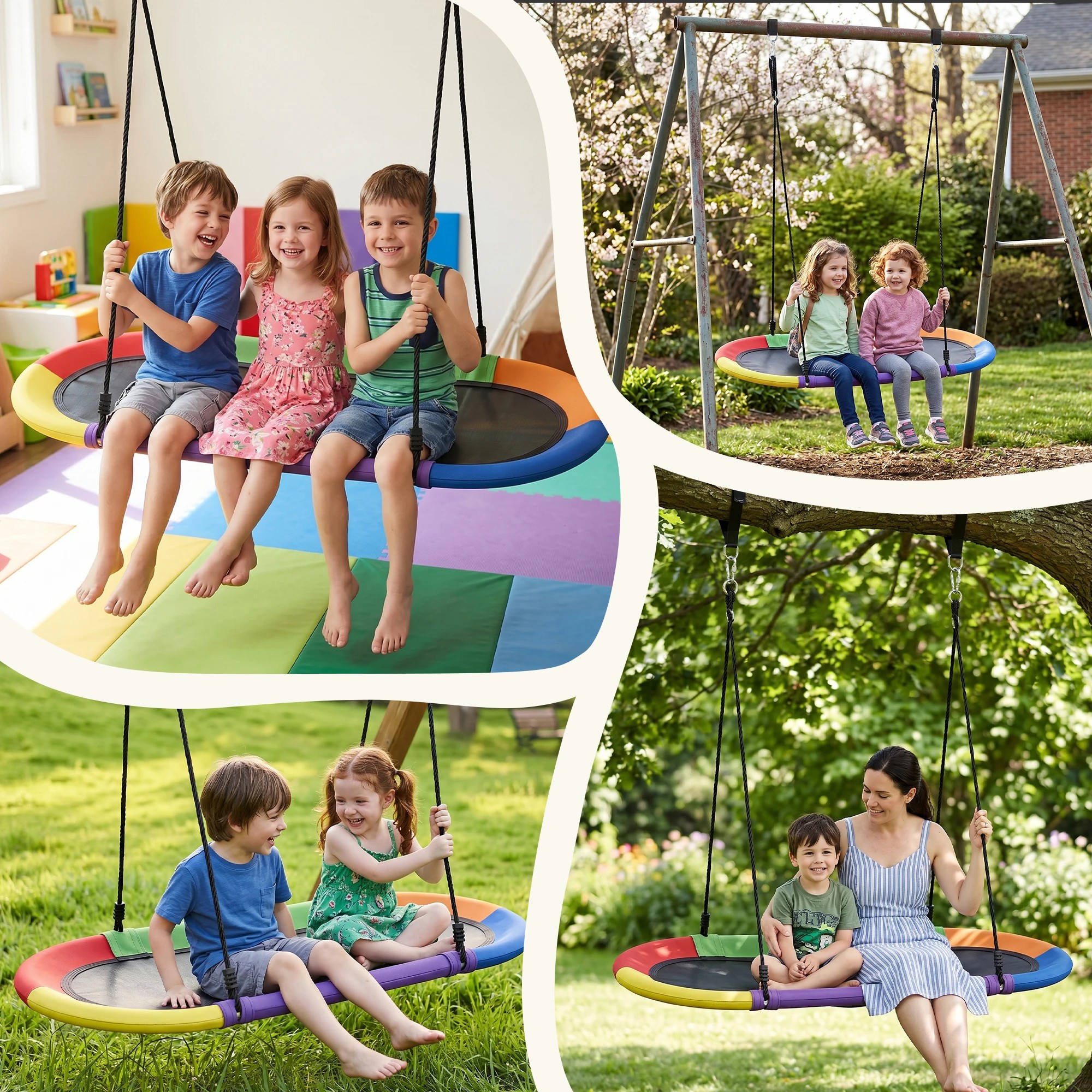 7 Gardeon Tree Swing Hammock 150cm for Backyard Porch Outside Playground - Multi, 7 of 9