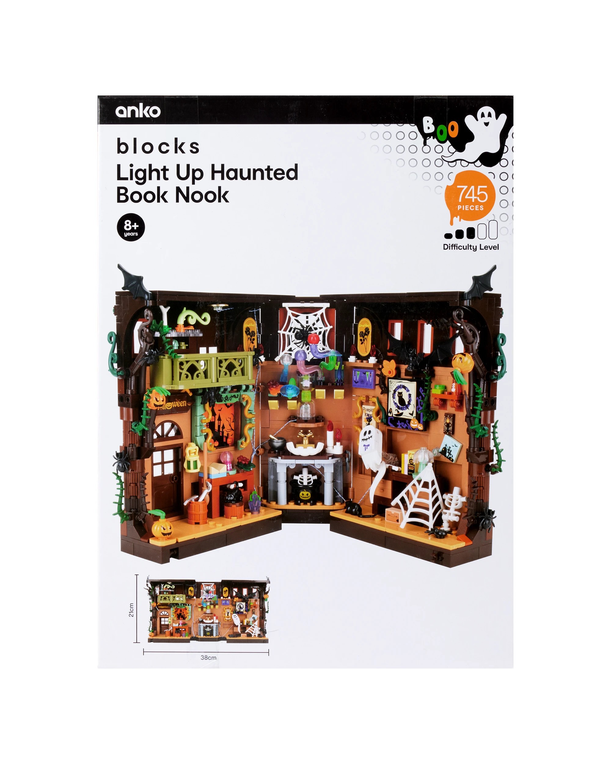 10 745 Piece Light Up Haunted Book Nook, 10 of 10