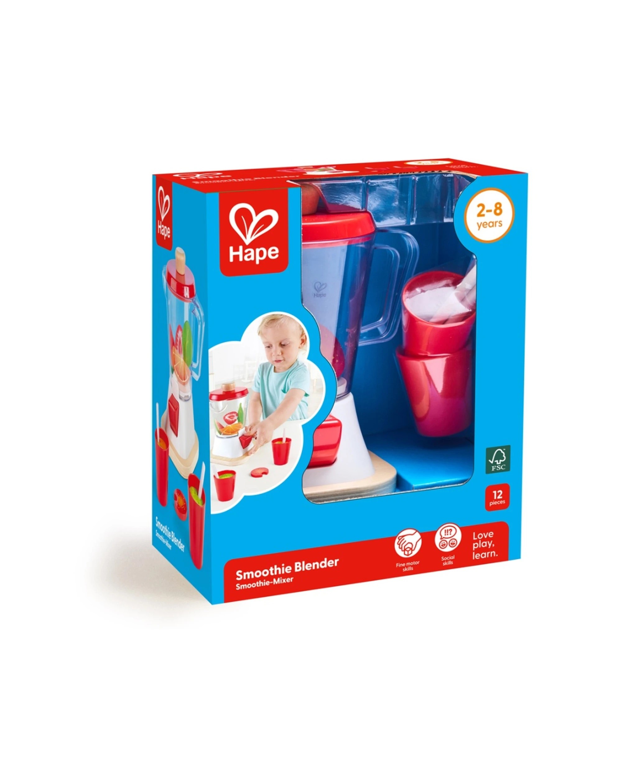 2 Hape Smoothie Blender Toy Set With Cups Fruits Baby Spinach Kids - Multi, 2 of 4