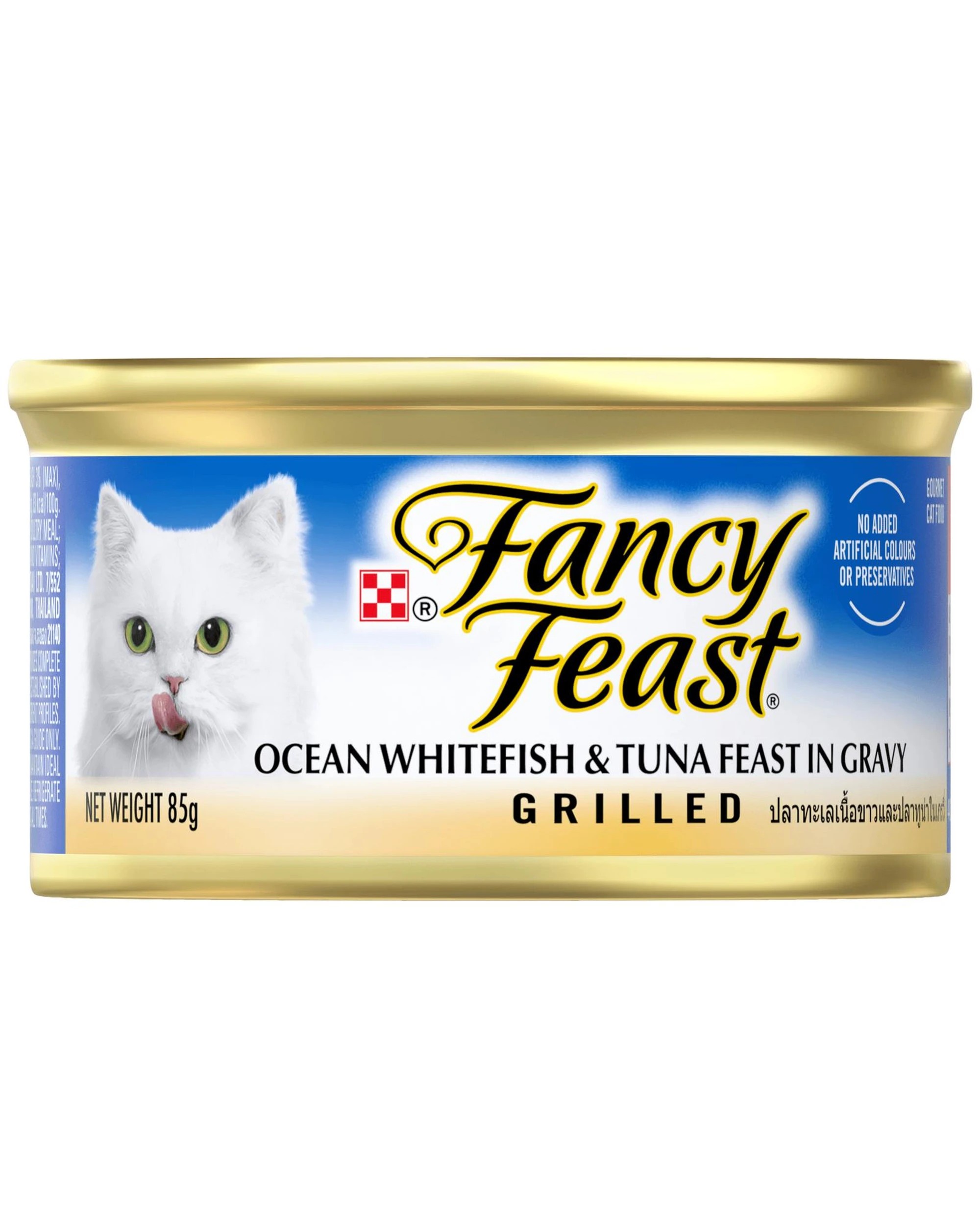 1 Fancy Feast Adult Grilled Wet Cat Food Ocean Whitefish & Tuna Feast 24 x 85g, 1 of 6