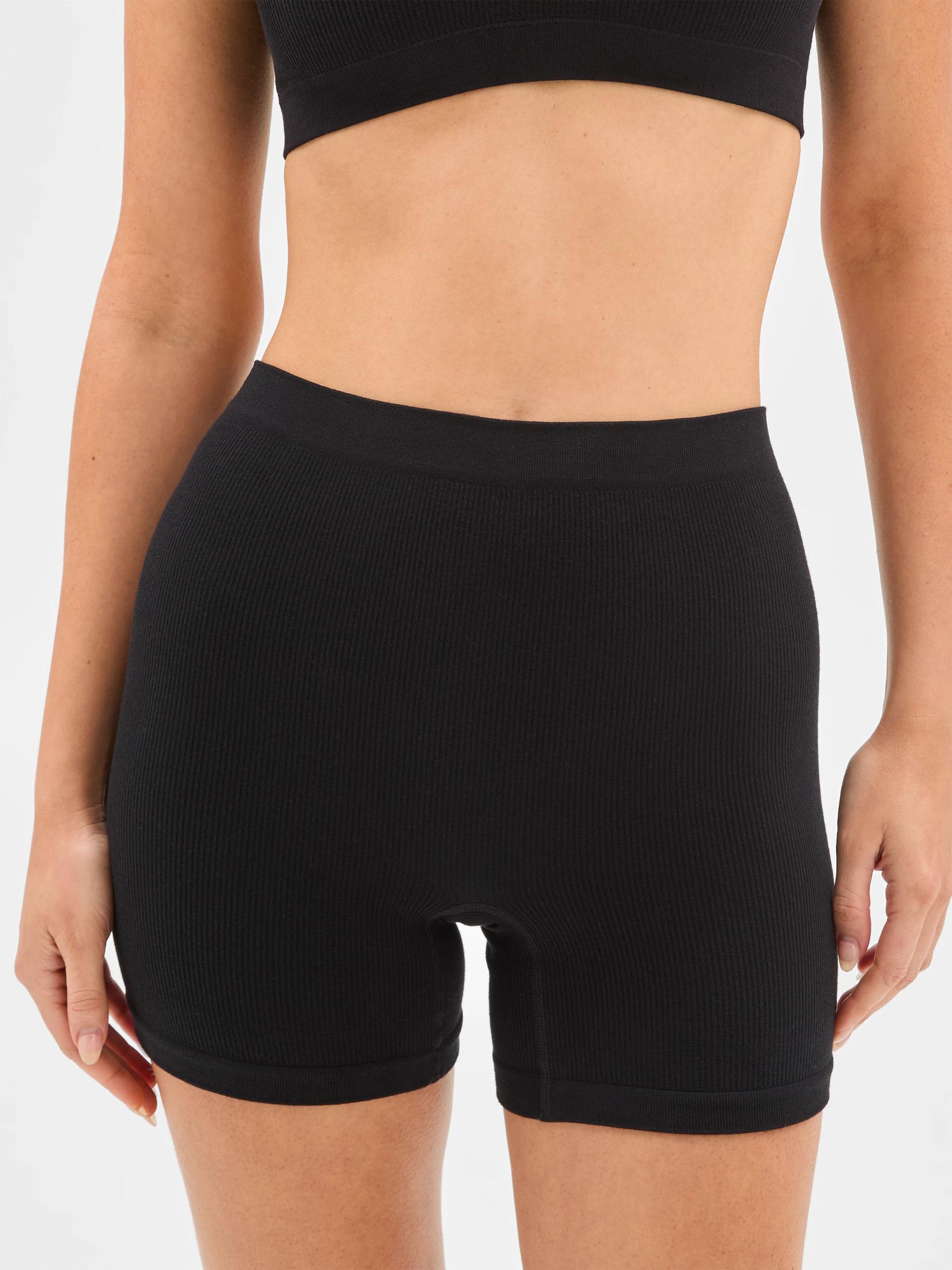 1 Target Womens Bamboo Rib Shorts Brief BLACK, 1 of 4