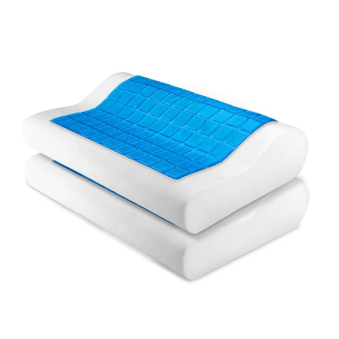 1 Giselle Bedding Contour Pillow Cool Gel Twin Pack - White, 1 of 7