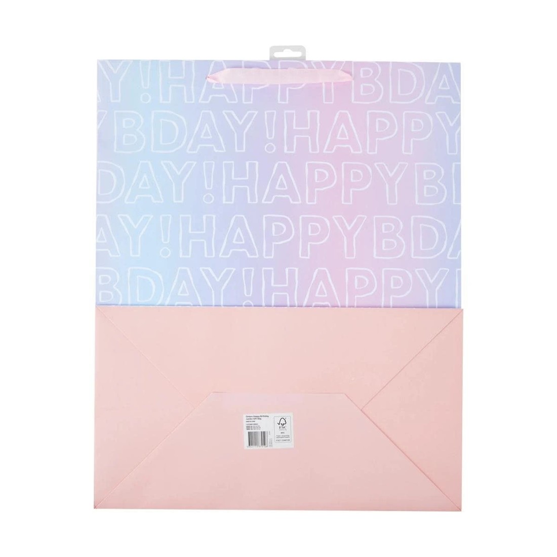 5 Ombre Happy Birthday Jumbo Gift Bag, 5 of 5