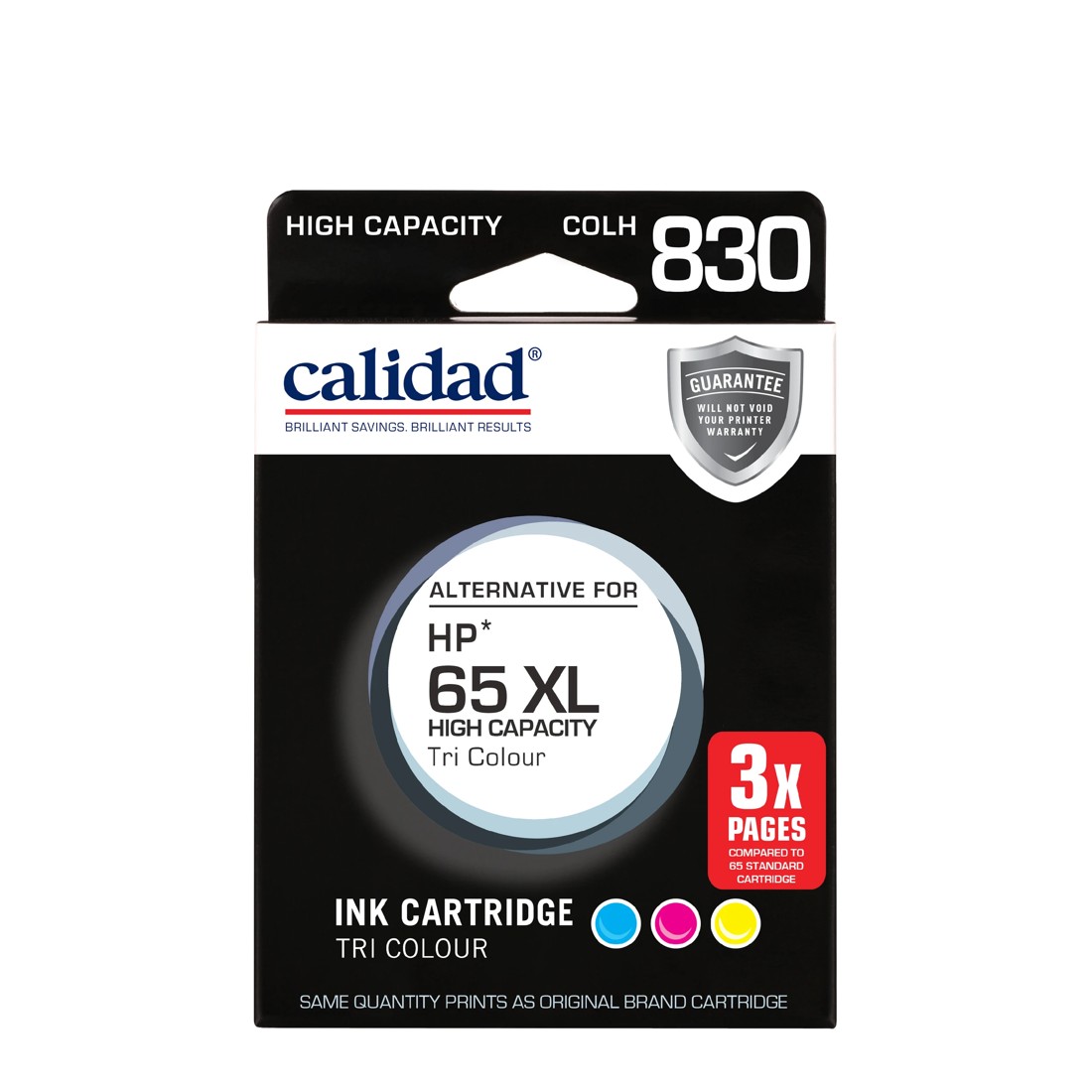 1 Calidad High Capacity COLH 830 Ink Cartridge - Tri Colour, 1 of 7