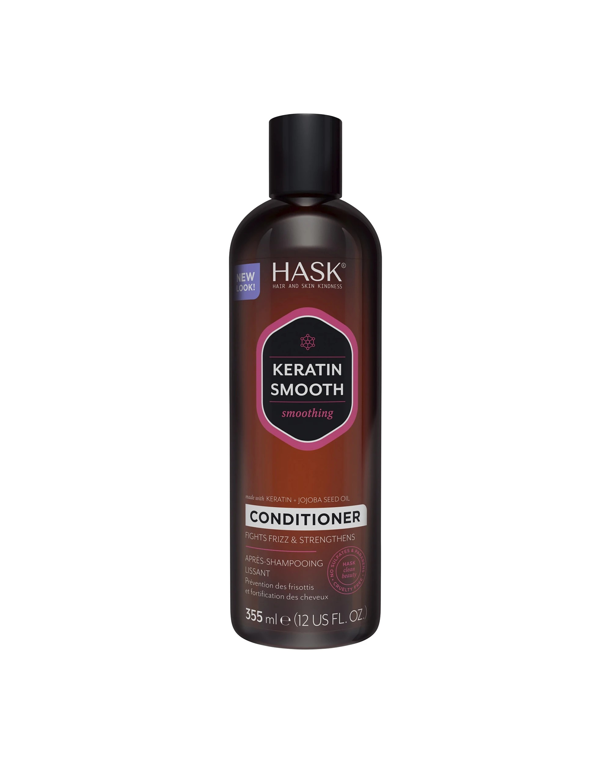 1 HASK Smoothing Conditioner 355ml - Keratin and Jojoba Seed Oil, 1 of 10