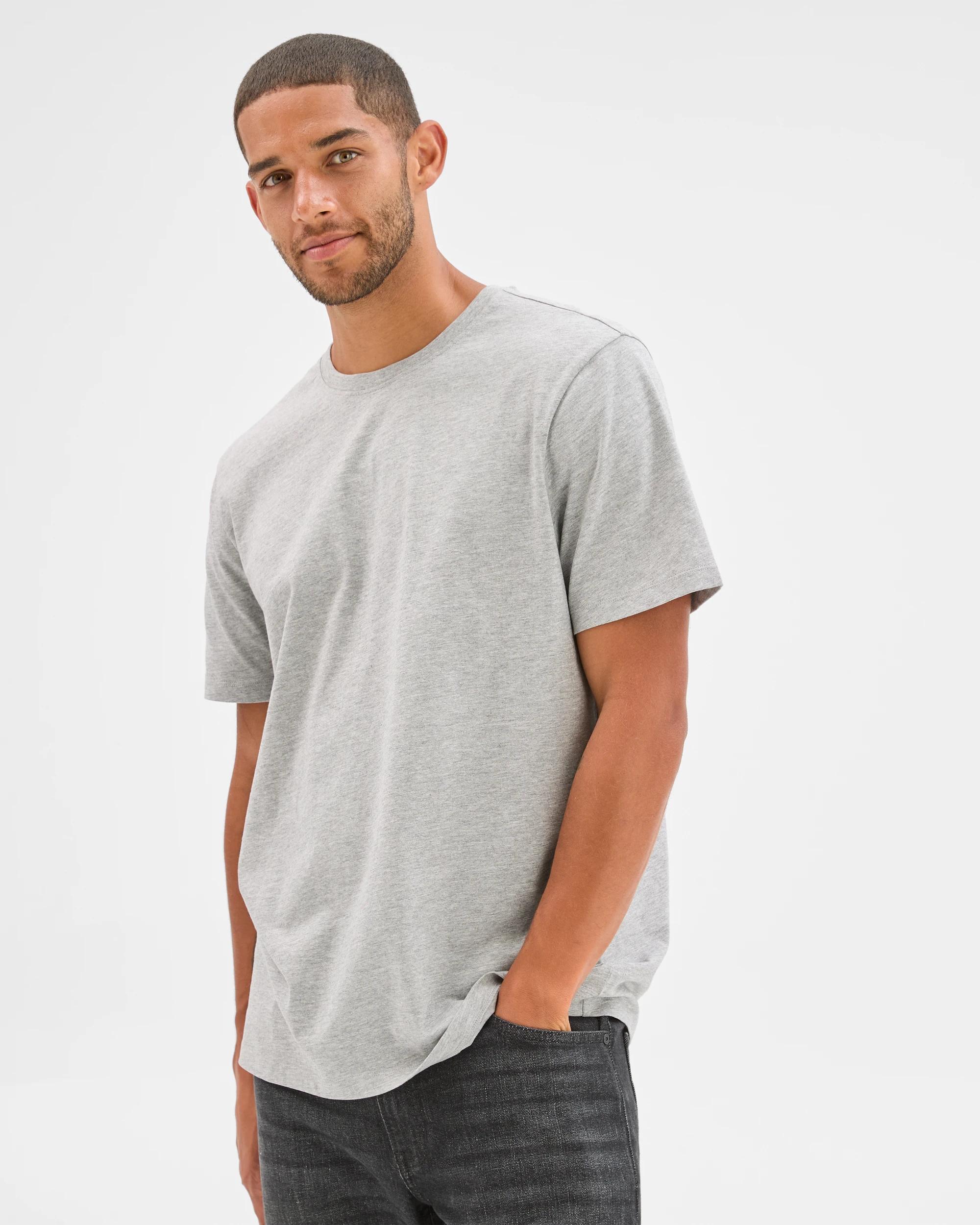 1 Target Australian Cotton T-Shirt GREY MARLE, 1 of 6