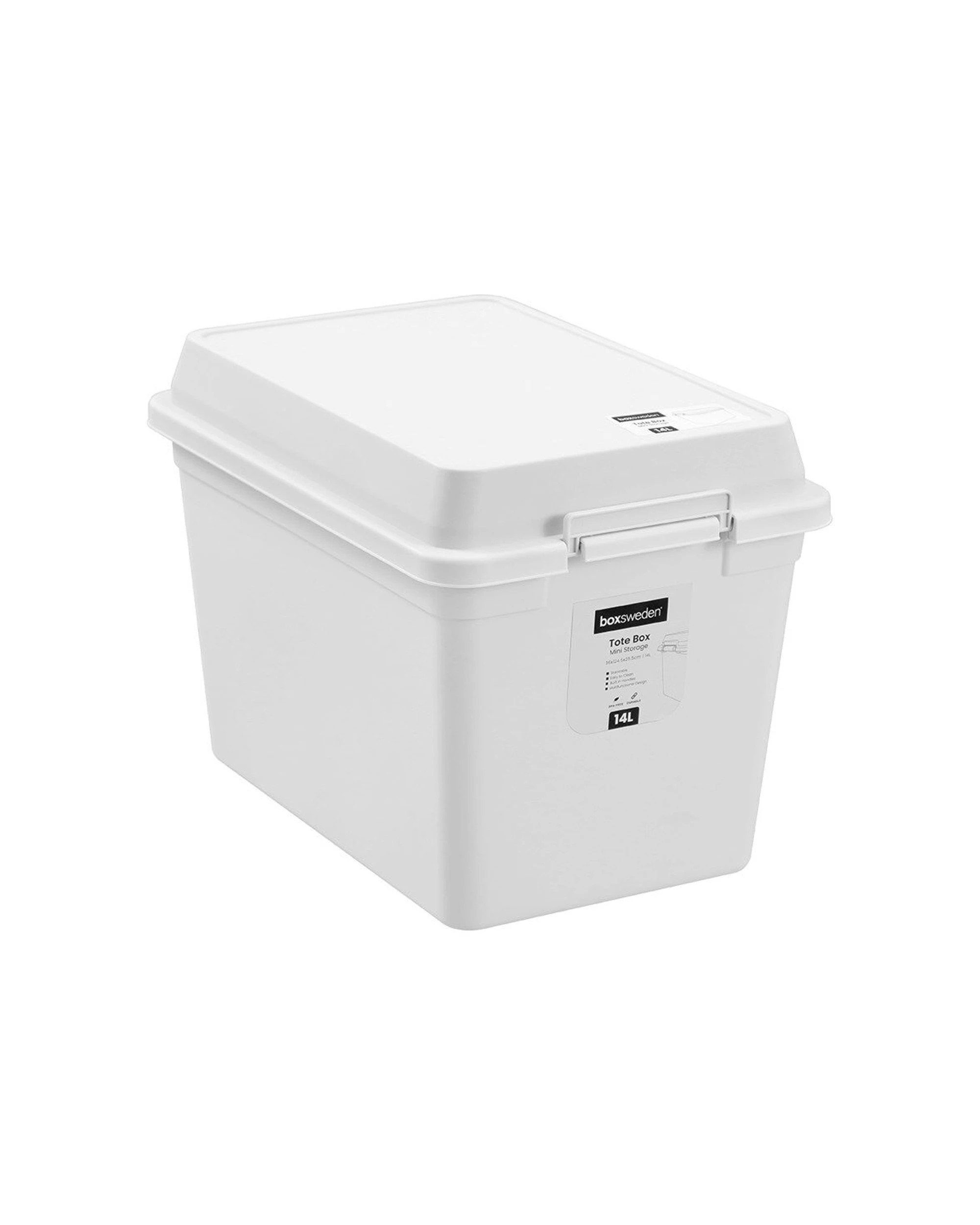 4 Boxsweden Tote Mini Storage Box Stackable 14L 36x24.5x25.5cm Durable Plastic - Assorted, 4 of 9