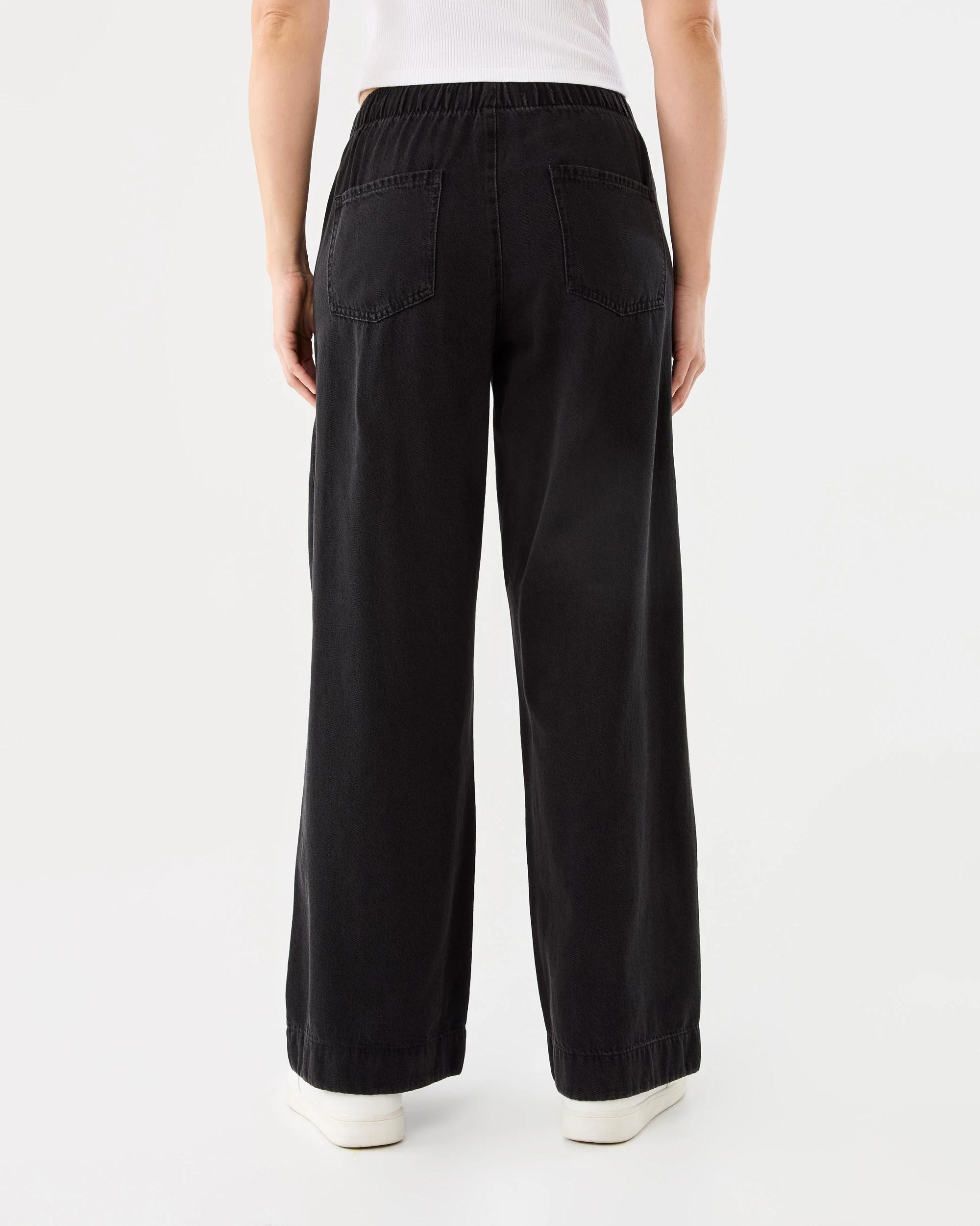 3 Comfort Wide Leg Jeans Blk Denim, 3 of 7