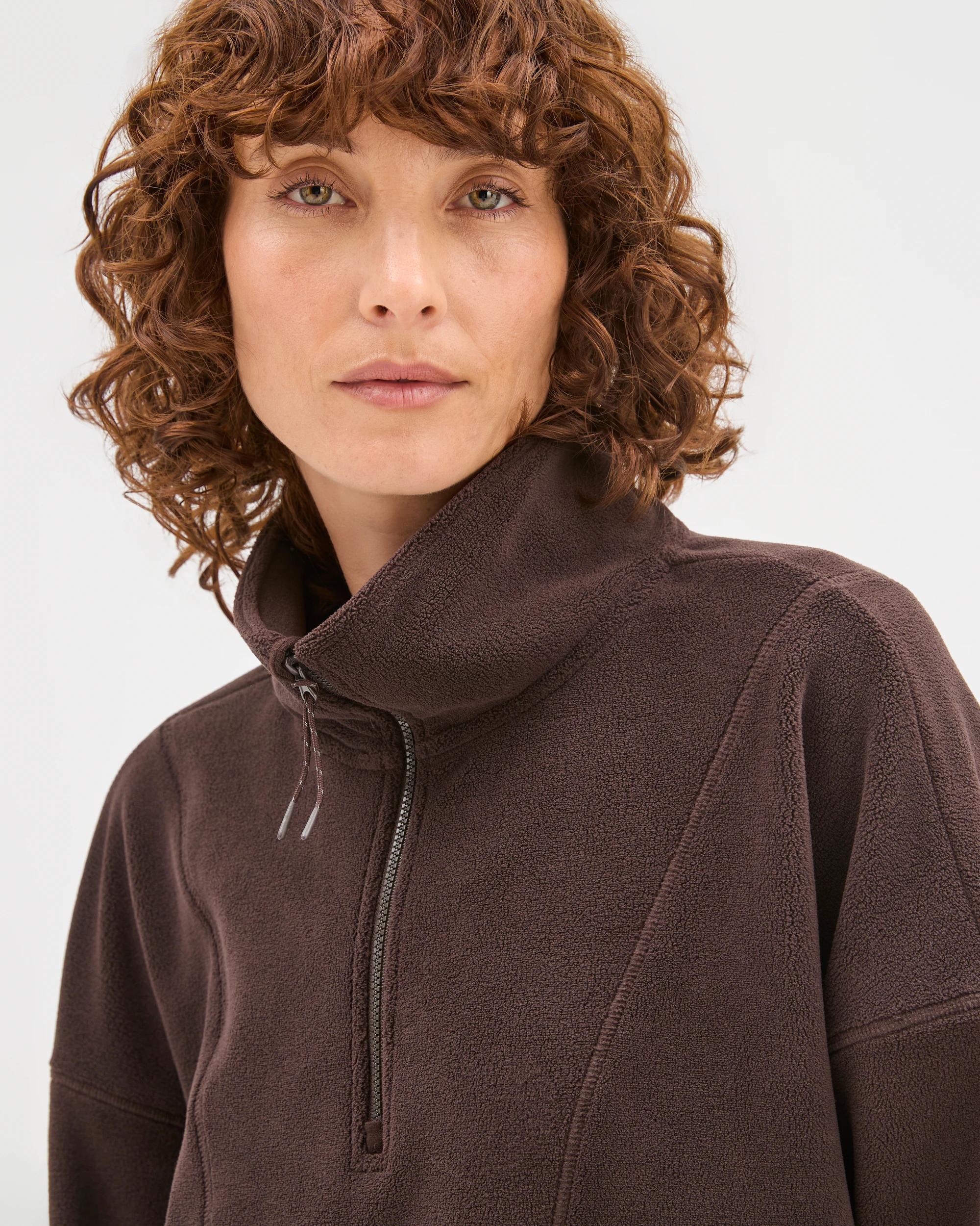 5 Target Woman Polar Fleece 1/4 Zip Jumper COCOA, 5 of 6