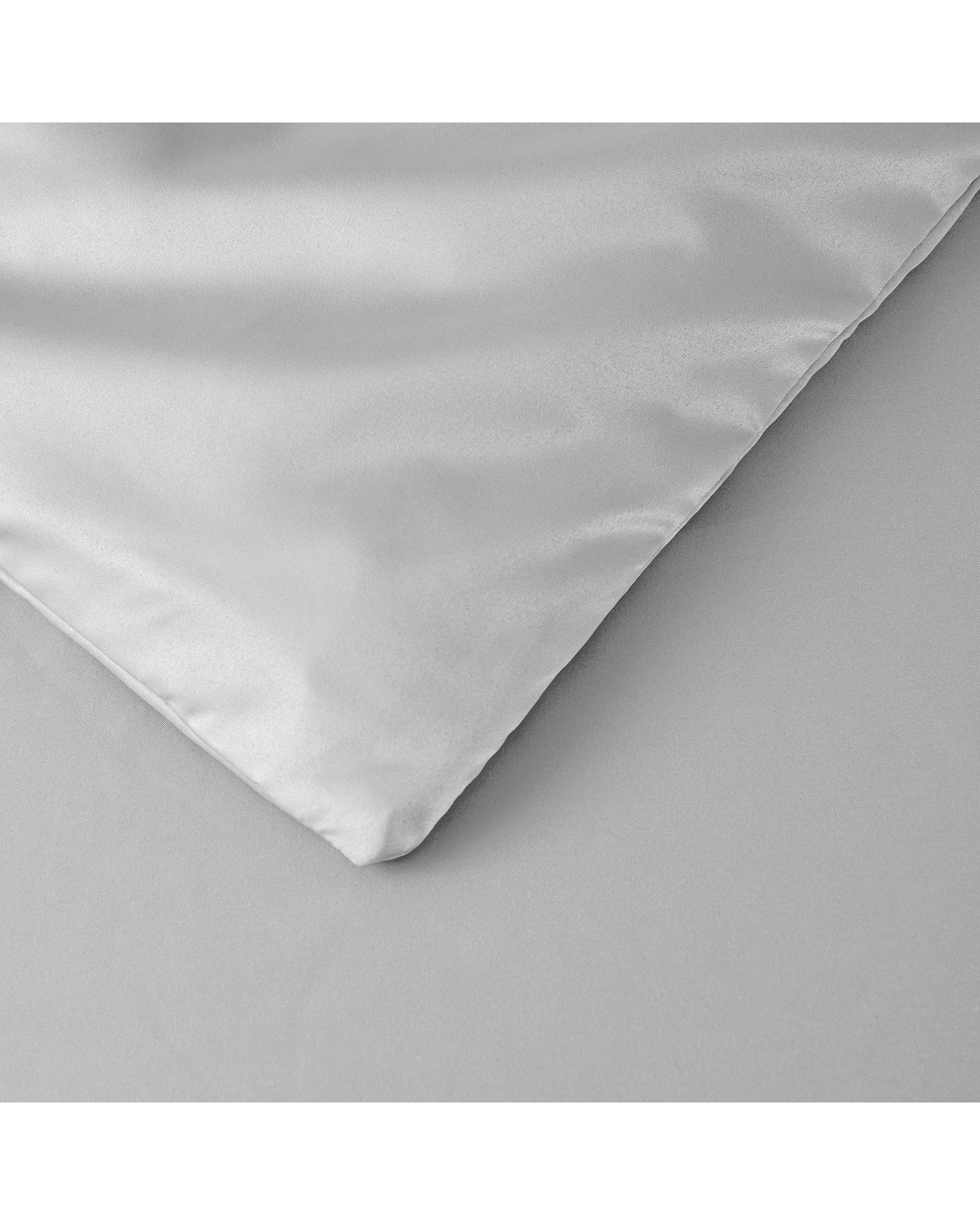 4 Dreamaker Matte Satin Quilt Cover Set - King Single Bed - Grey, 4 of 6