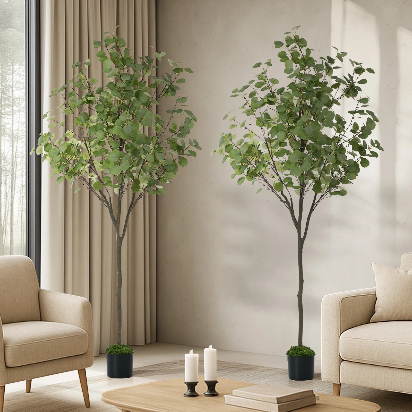 3 Livsip 2x Artificial Eucalyptus Tree 180cm Potted Faux Plant Outdoor Home Decor, 3 of 8