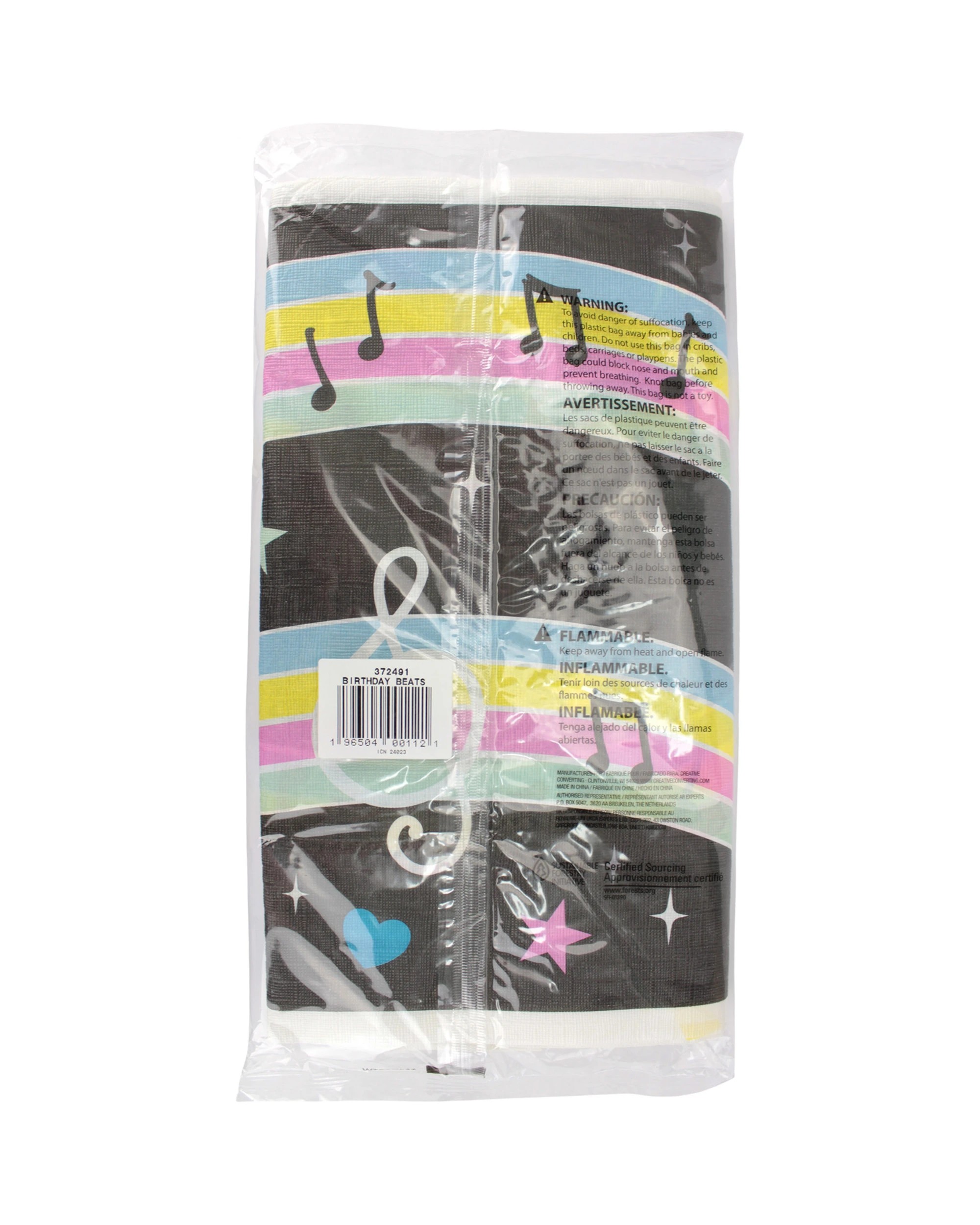 3 BA Birthday Beats Paper Tablecloth - -, 3 of 3