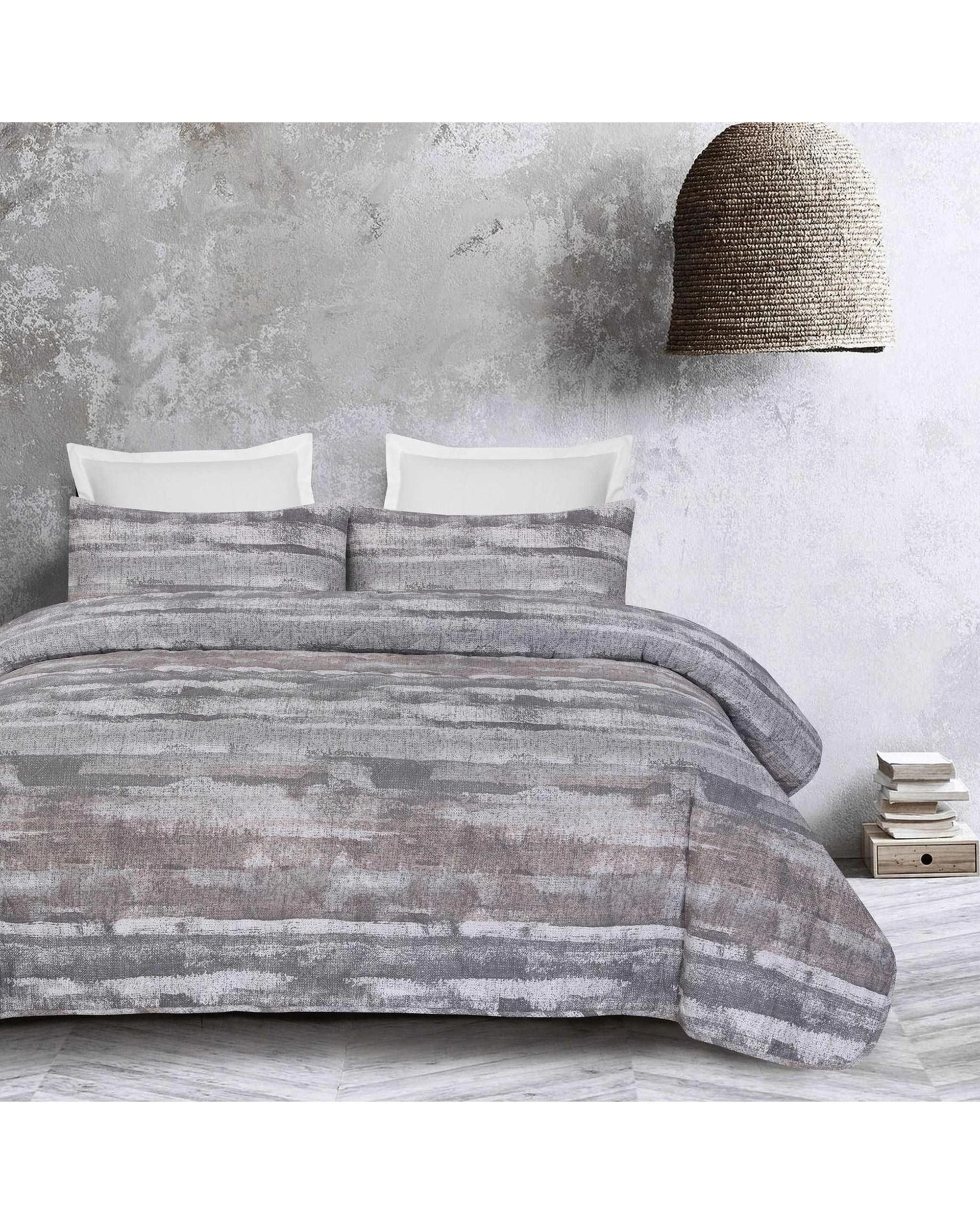 2 Amsons Eden Cotton Bedspread Queen Grey Textured - Grey, 2 of 2