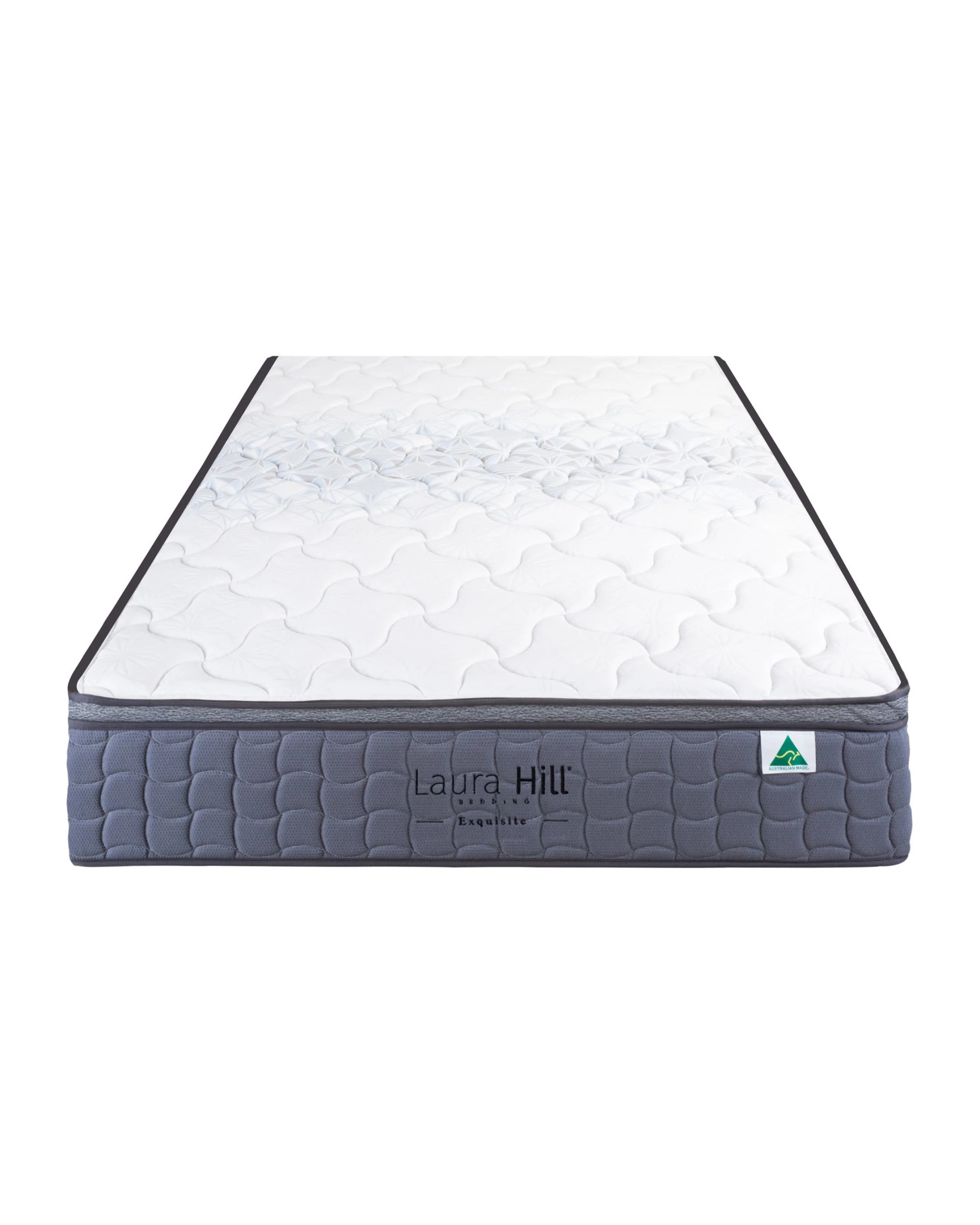 4 Laura Hill Exquisite Queen Mattress - Australian Made, 5-Zone Pocket Spring, Medium-Firm Edge Support - Queen Bed - Grey, 4 of 6