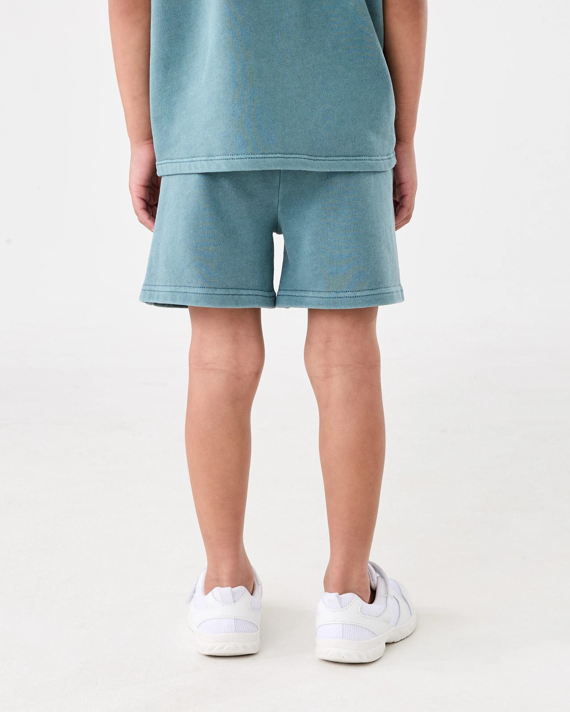 2 Acid Wash Knit Shorts Gbln Blue, 2 of 7