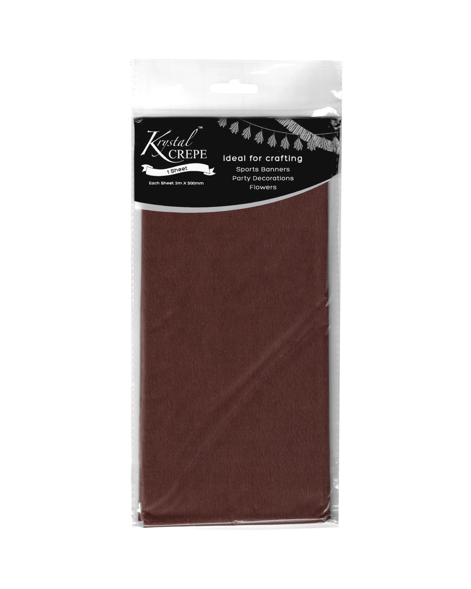 1 Artwrap Krystal Chocolate Coloured Crepe Paper 1 Sheet - Brown, 1 of 1