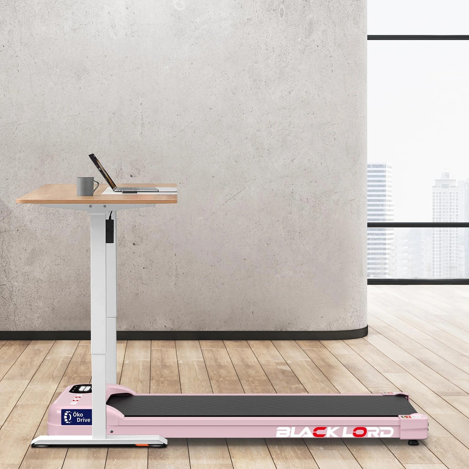4 Black Lord Treadmill Electric Walking Pad Home Gym Incline Magnetic Remote - Pink, 4 of 10