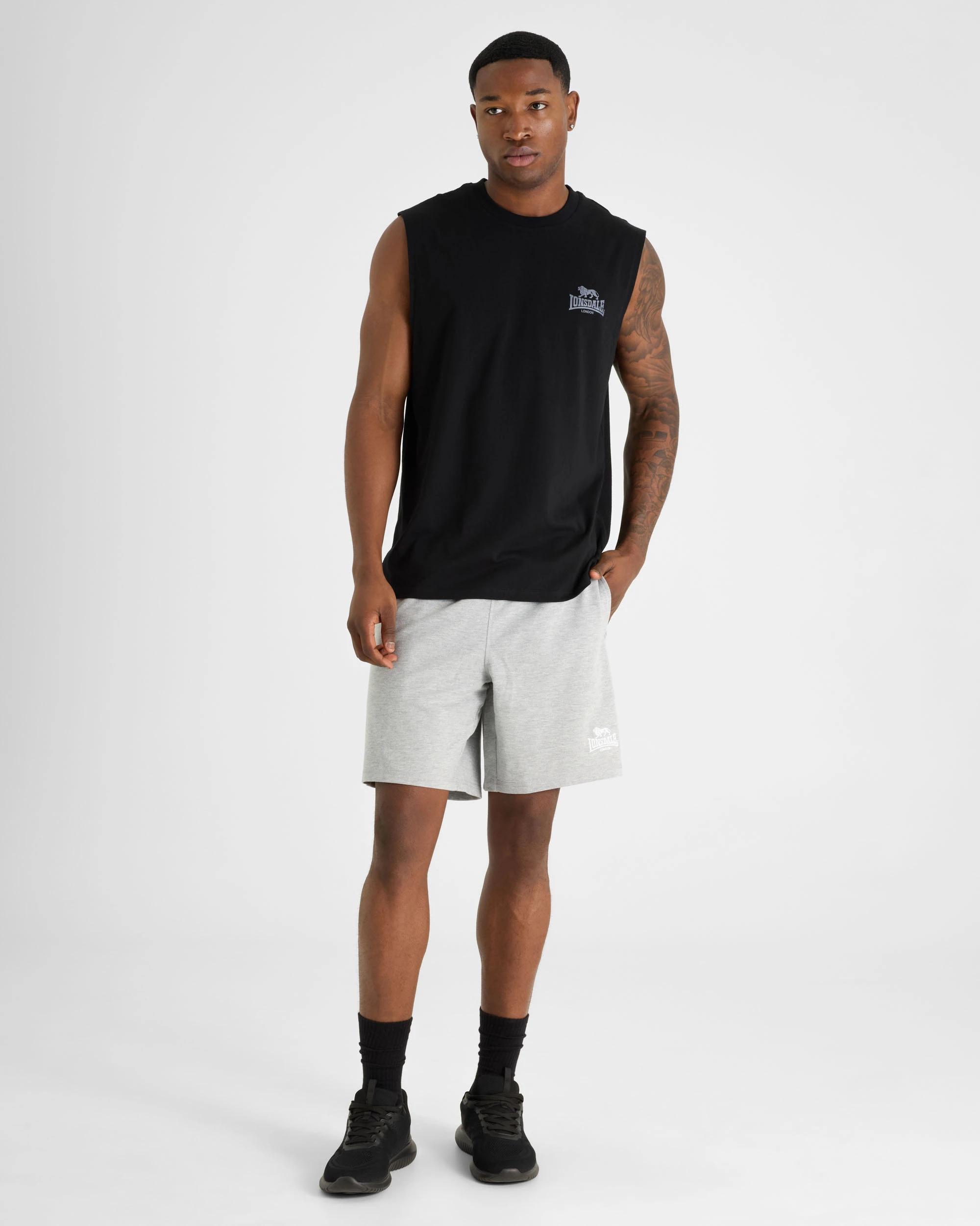 6 Lonsdale London Original Track Shorts GREY MARLE, 6 of 6