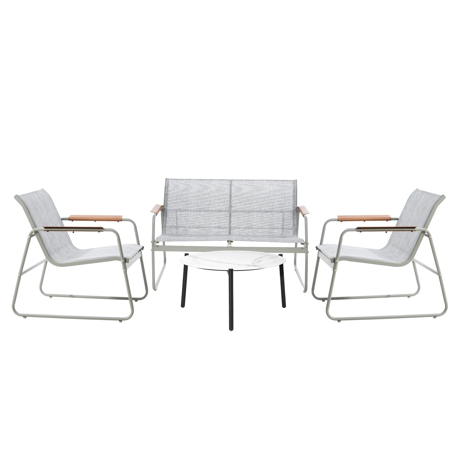 6 Livsip Outdoor Lounge Setting 4 Seater Furniture Patio 70cm Coffee Table Chair - Multi, 6 of 9
