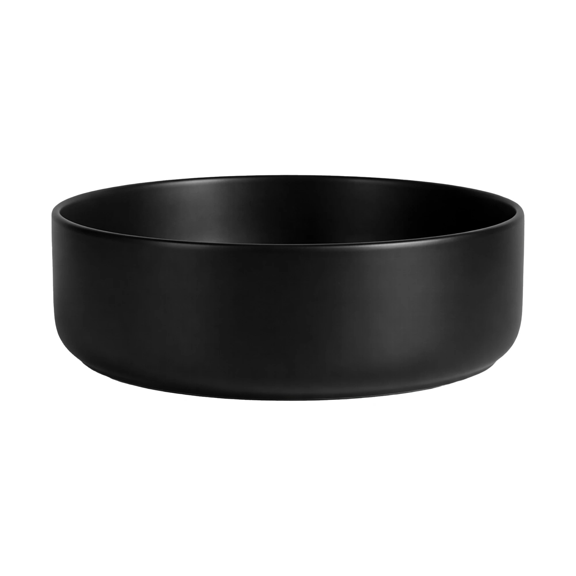 1 Cefito Bathroom Basin Ceramic Vanity Sink Vessel Bowl Wash Matte  Round Countertop - Black, 1 of 7