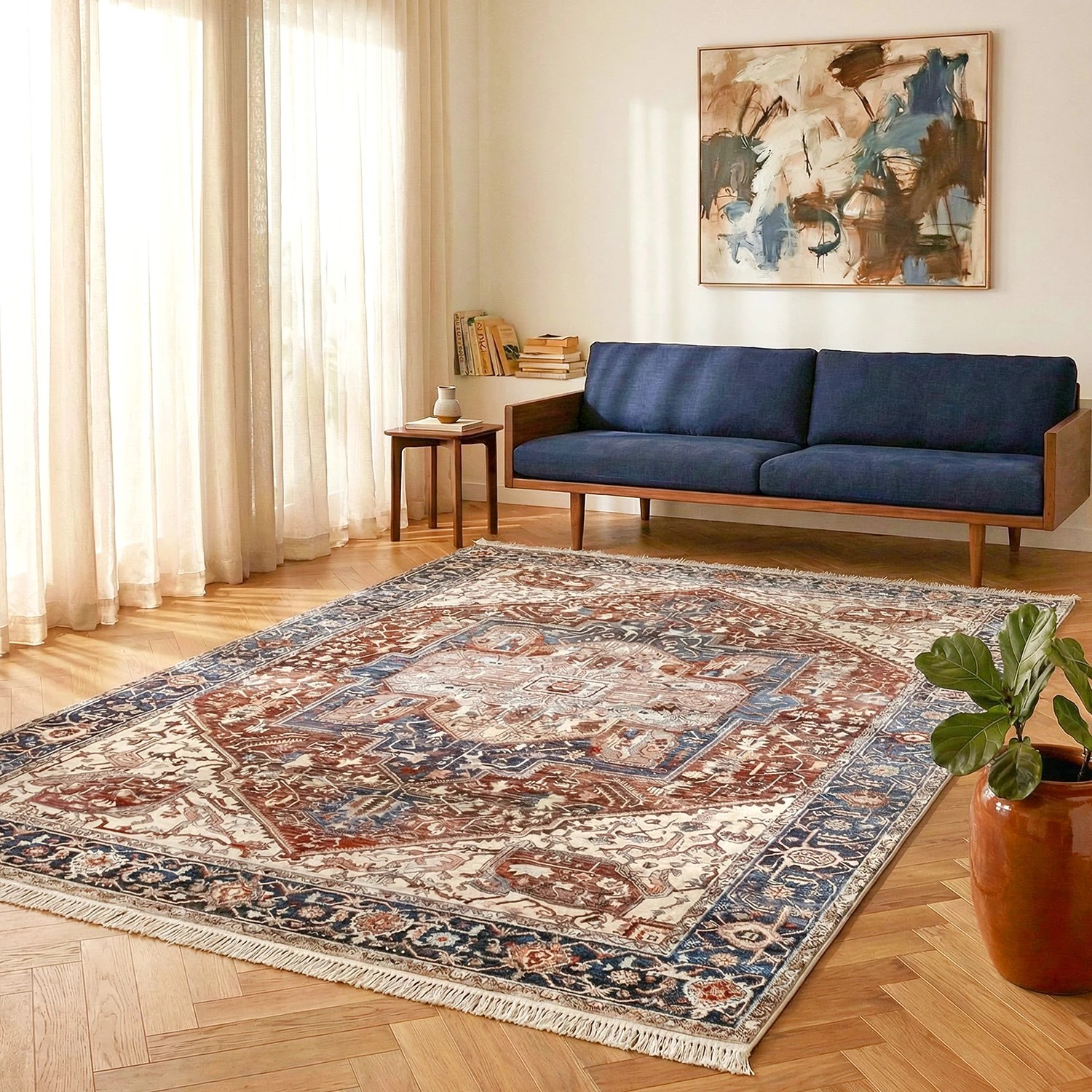 8 Common Ground Rugs Anatolia 290x200cm - Large Power Loomed Floor Rug - Brown, 8 of 8