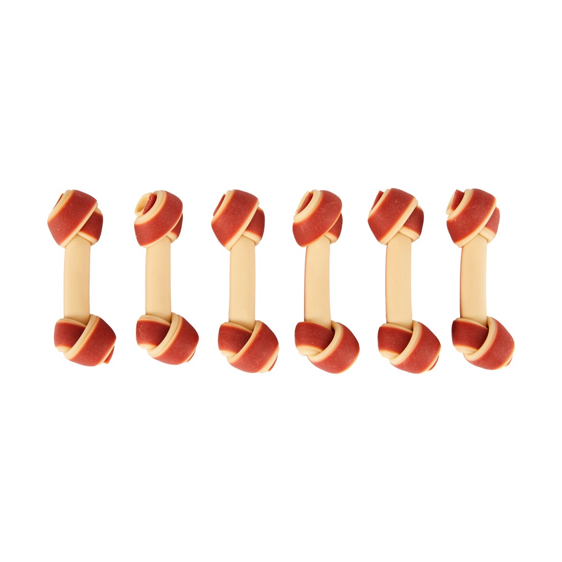 2 6 Pack Pet Treat Rawhide Alternative Knot Bones - Medium, 2 of 3