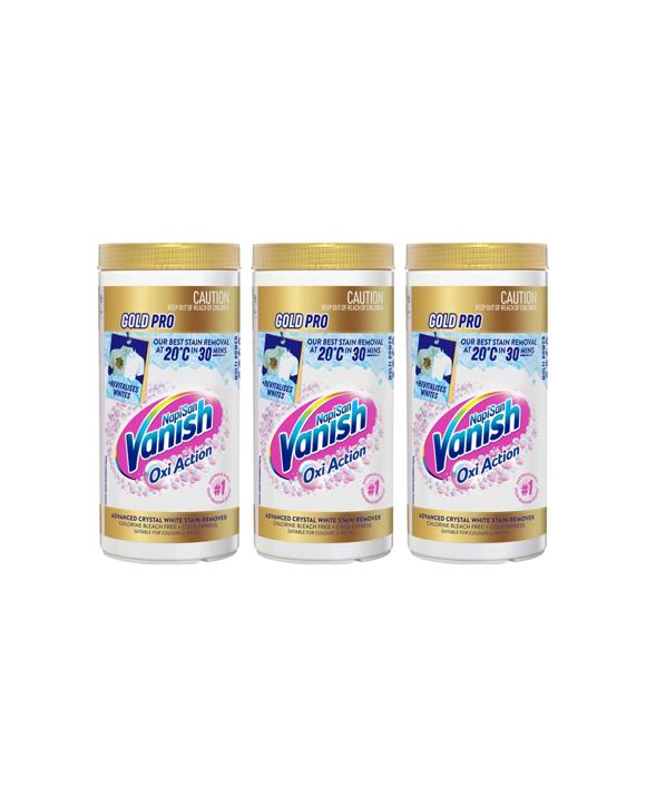 Vanish 3PK Napisan Pro Stain Remover Powder For Colour And Whites 2kg - Multi