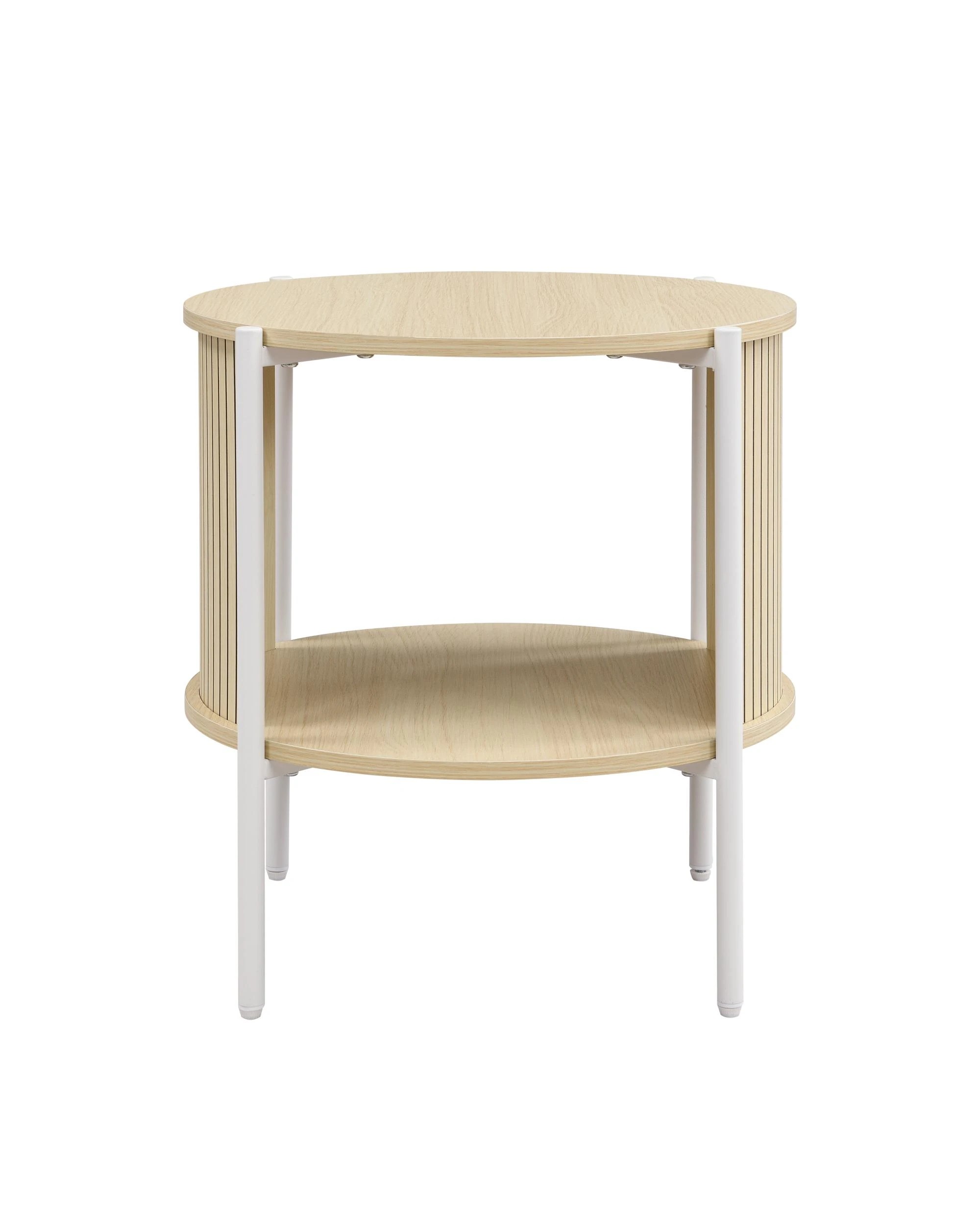 3 Kodu Side Table Round Light Oak - White, 3 of 8