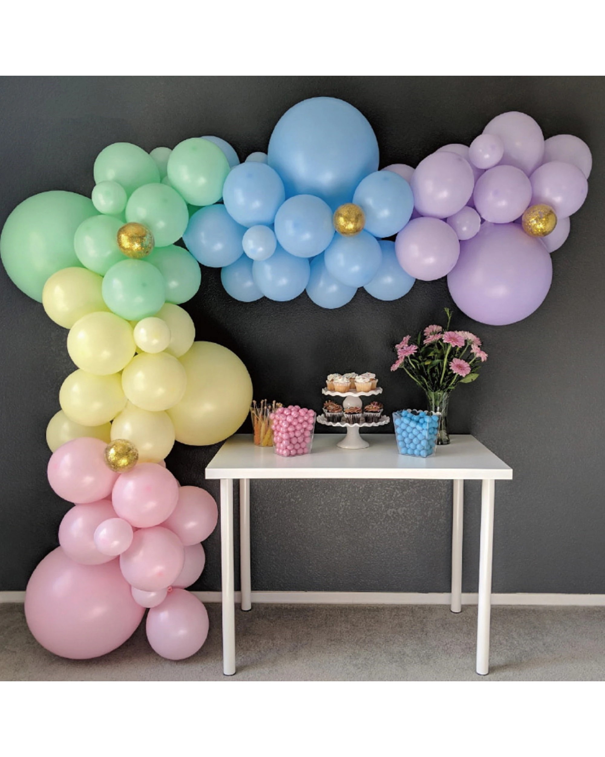 2 Partyrama Pastel Rainbow 4m Balloon Arch Kit - Pastel Rainbow, 2 of 4