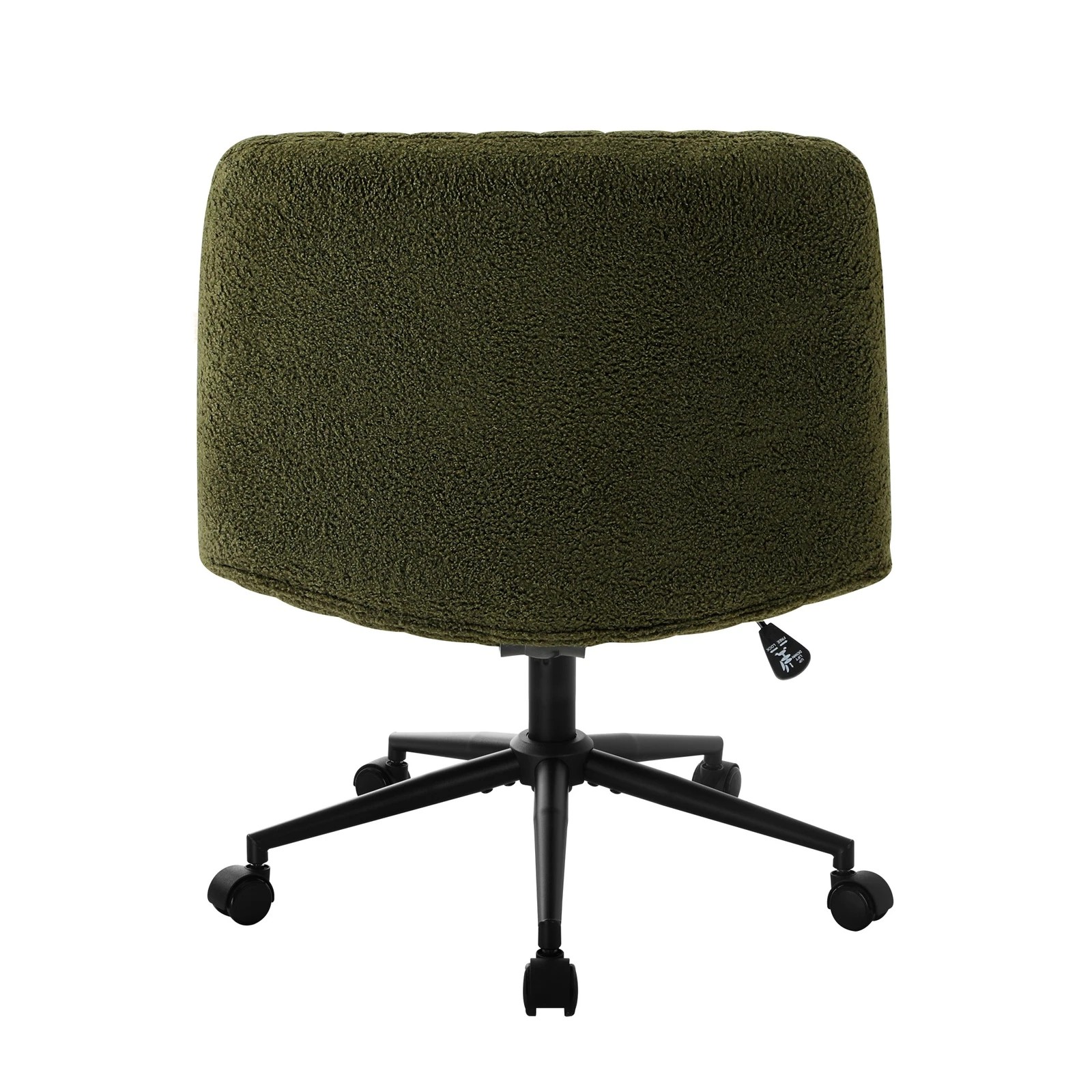 7 Oikiture Armless Office Desk Chair Sherpa
 - Green, 7 of 10