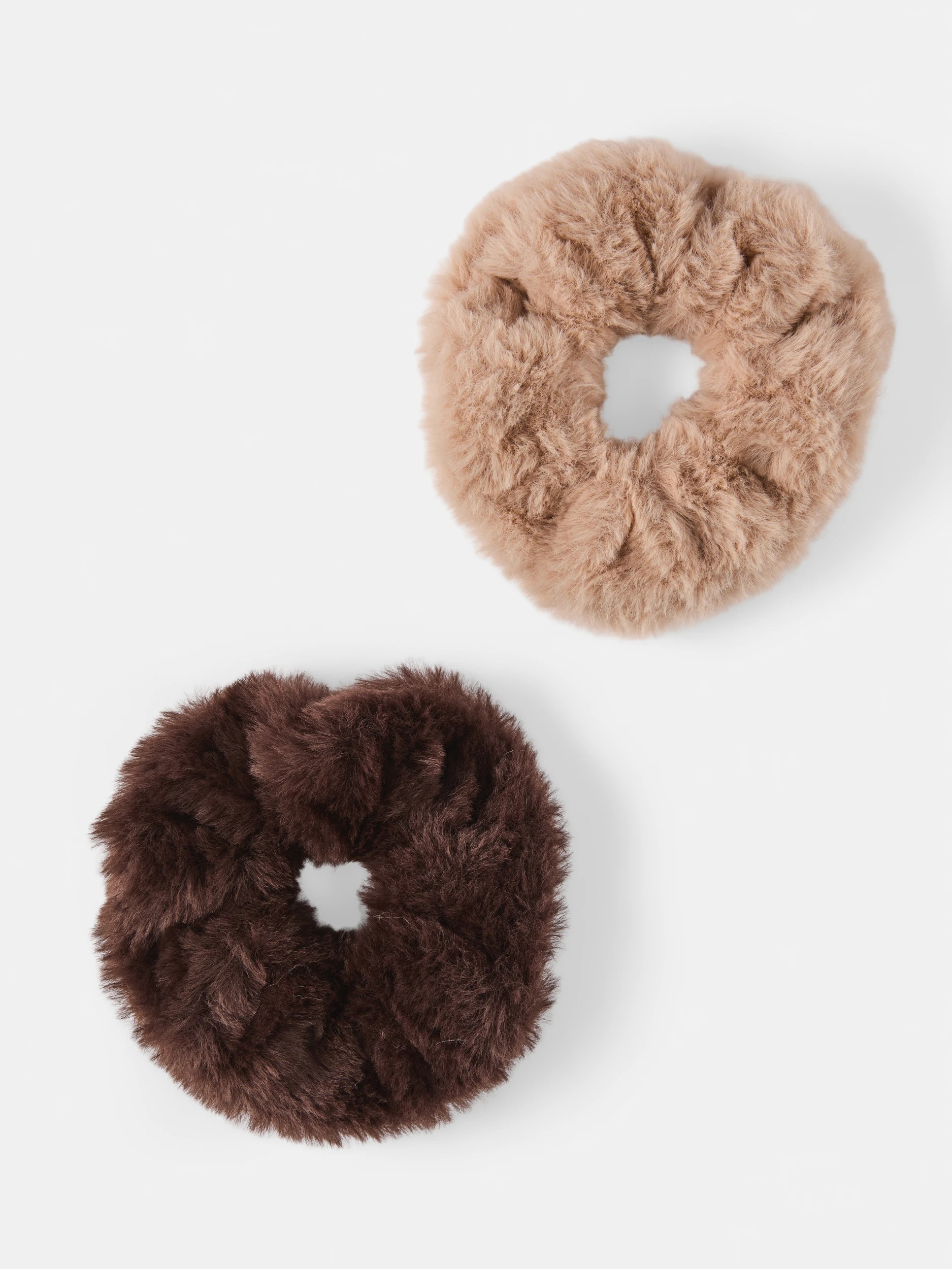 1 2 Pack Faux Fur Hair Scrunchies, 1 of 4