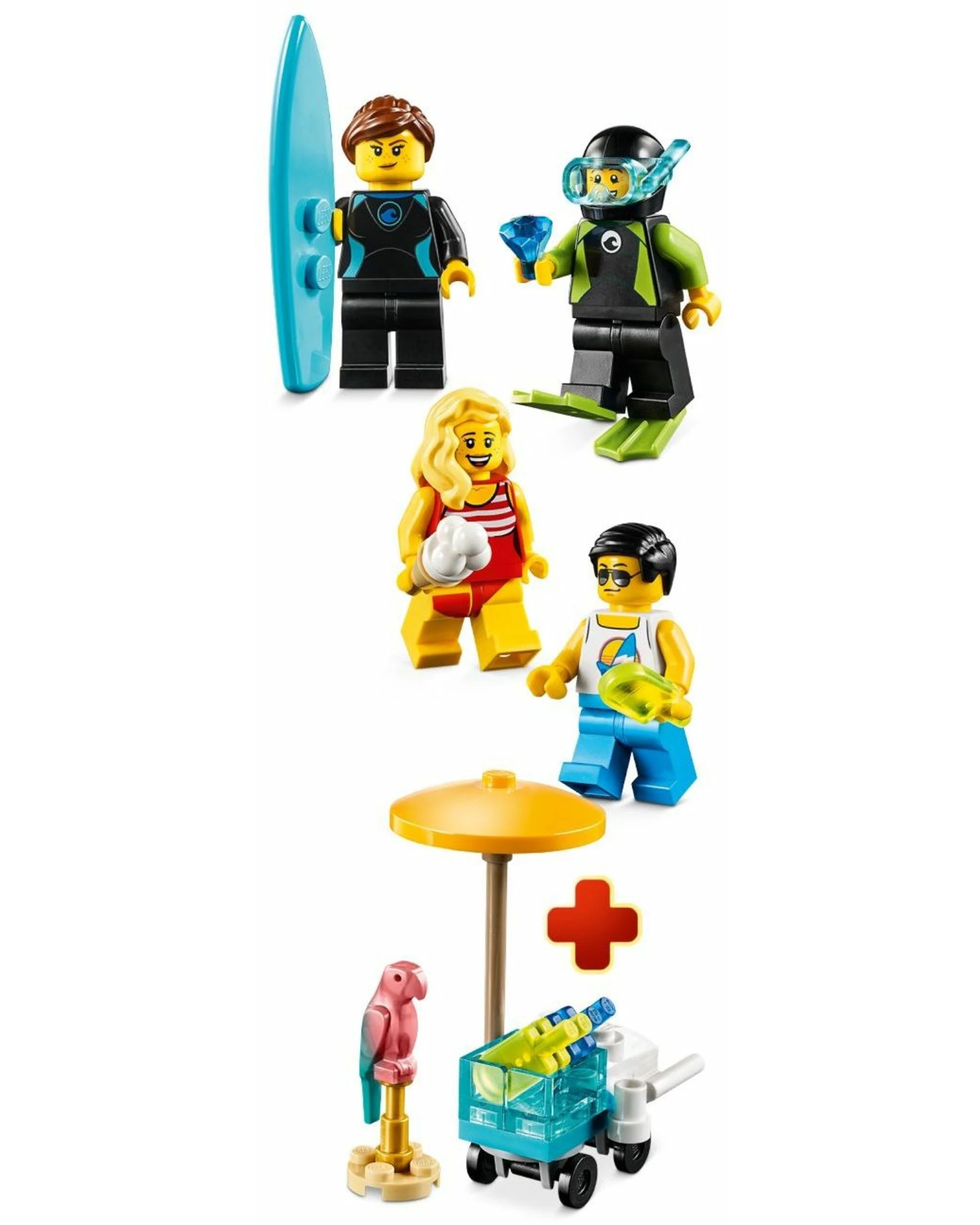 1 LEGO 40344 Summer Minifigures: Diver, Surfer & Ice Cream Fun, 1 of 1