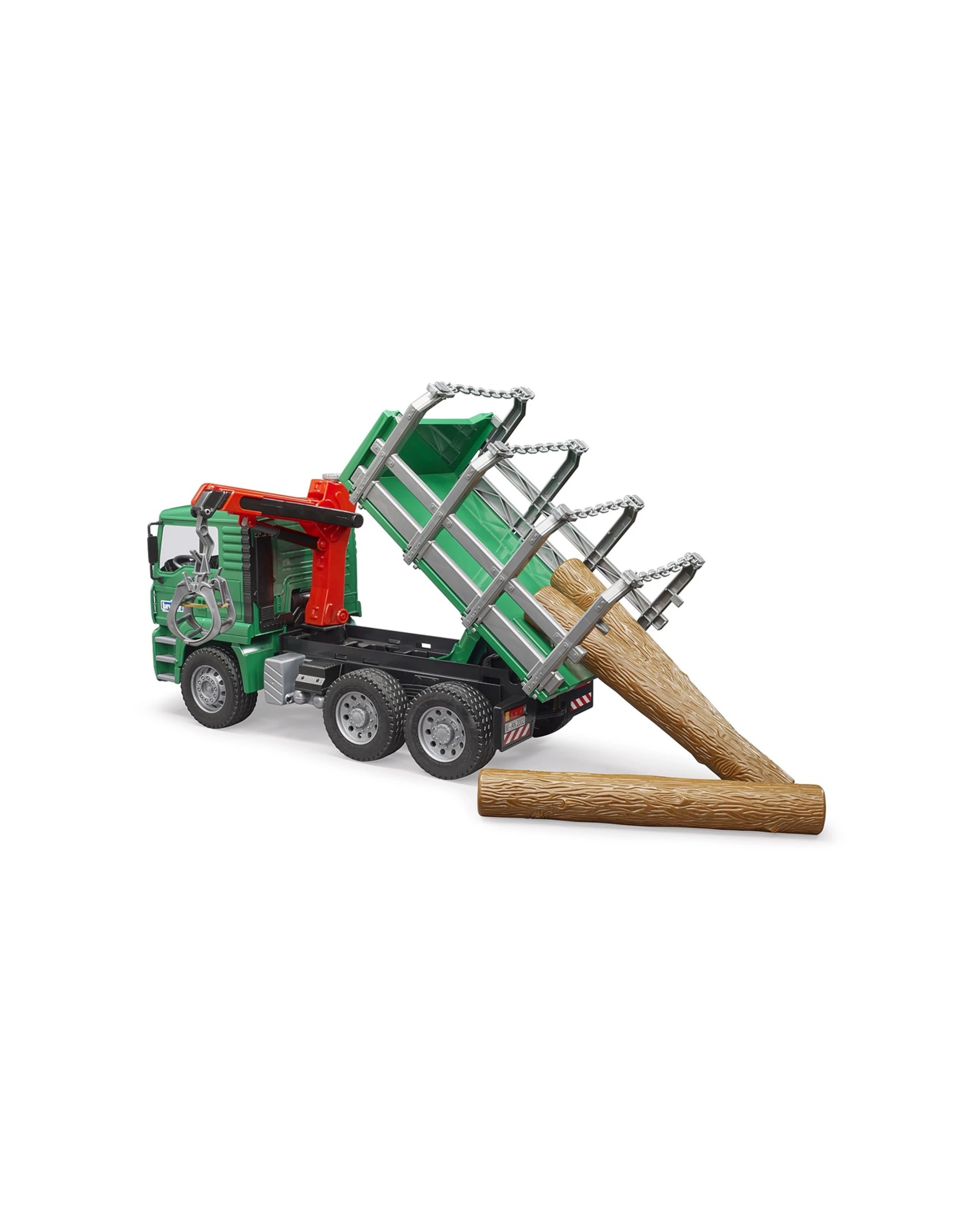 2 Bruder 1 16 Timber Truck With Loading Crane And 3 Tree Trunks Kids Toy 4y Plus - Multi, 2 of 4