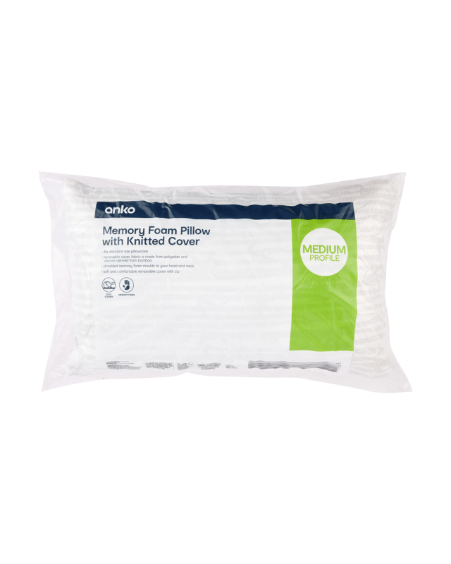 Memory Foam Pillow with Knitted C