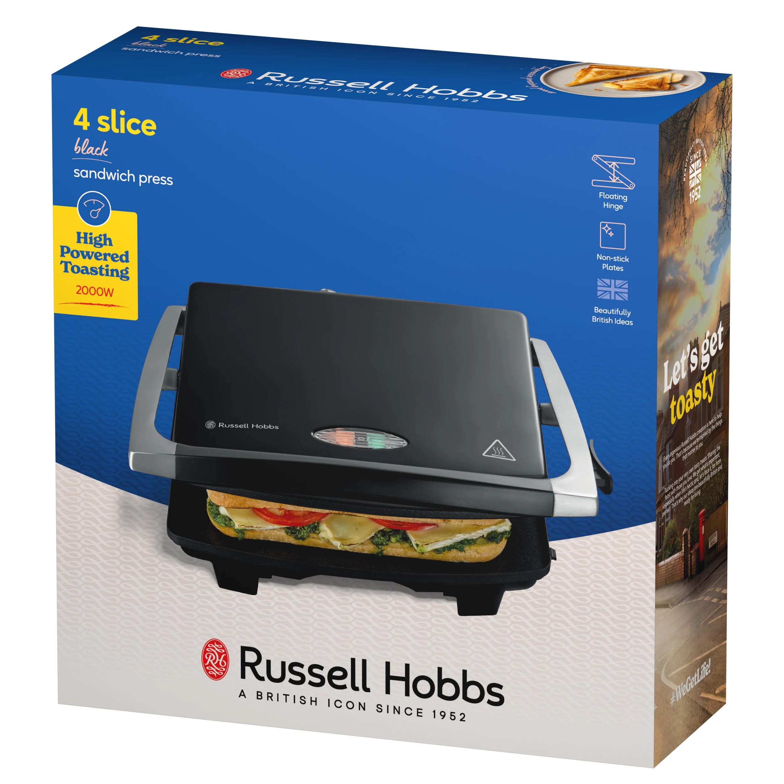 10 Russell Hobbs 4-Slice Sandwich Press - Black Pearl, 10 of 10