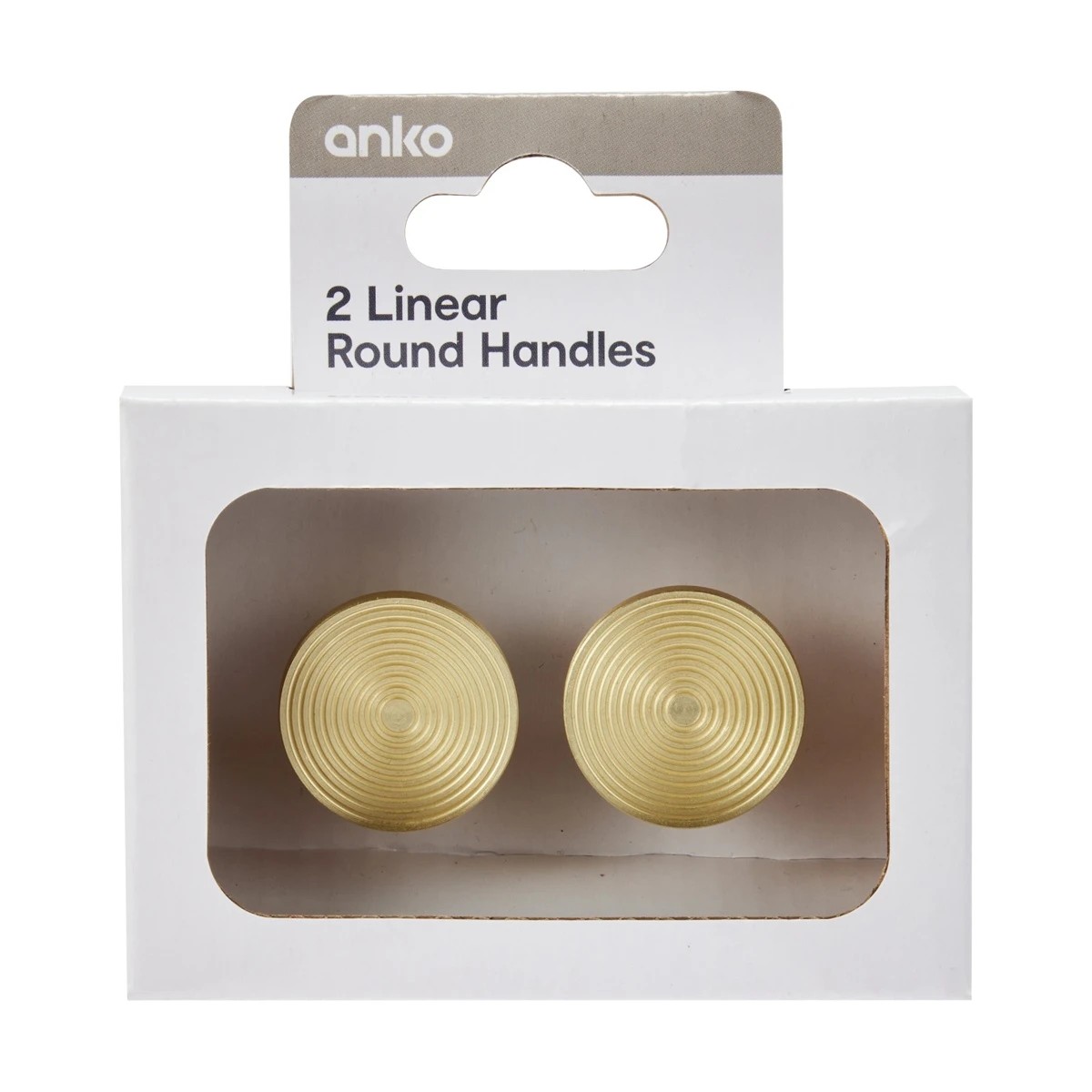 8 2 Pack Linear Round Handles - Gold Look, 8 of 8