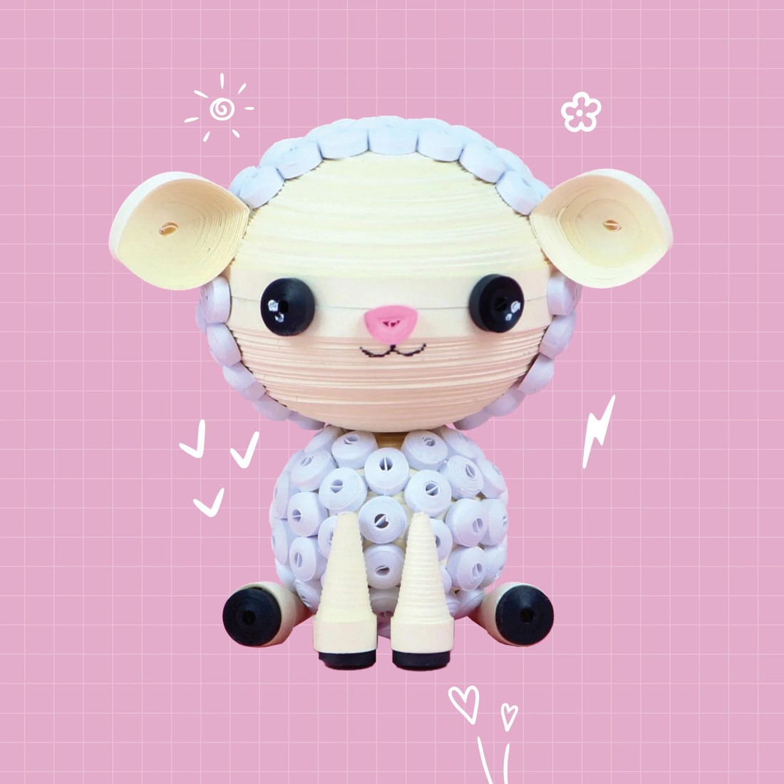 5 Oh My Craft! Paper Quilling Stevie Sheep, 5 of 5