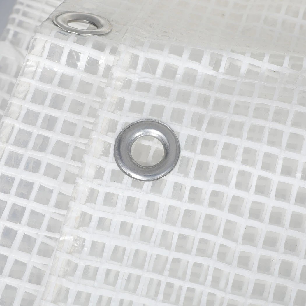 4 Mountview Heavy Duty Waterproof Poly Tarpaulin Camping Cover Clear Grid, 4 of 8
