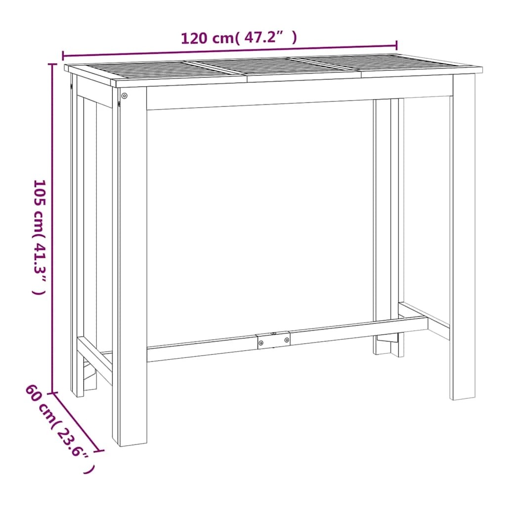 8 vidaXL garden bar set Durable - Brown, 8 of 8