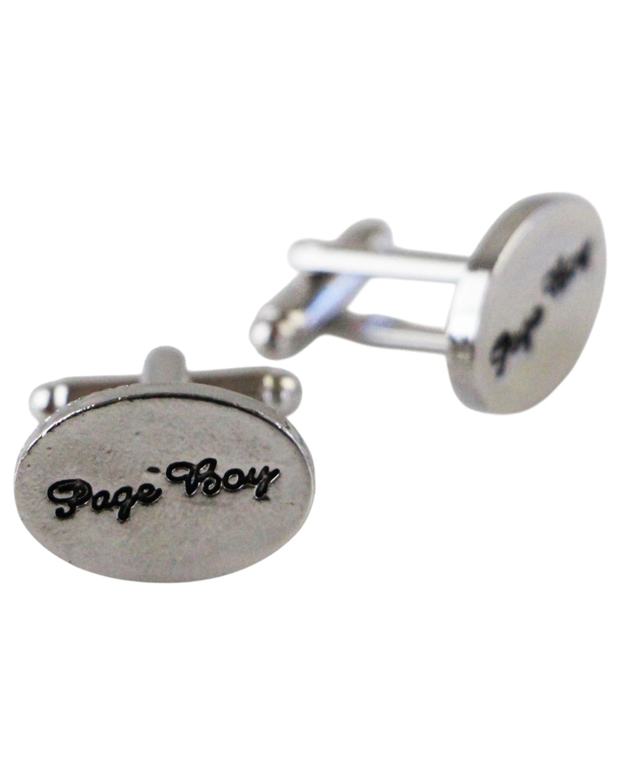 1 Zasel Page Boy Oval Cufflinks - Silver - Silver, 1 of 1