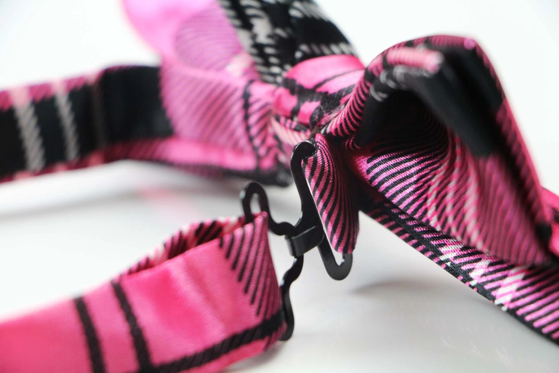 3 Zasel Mens Pink Tarten Plaid Patterned Bow Tie - Multi, 3 of 7