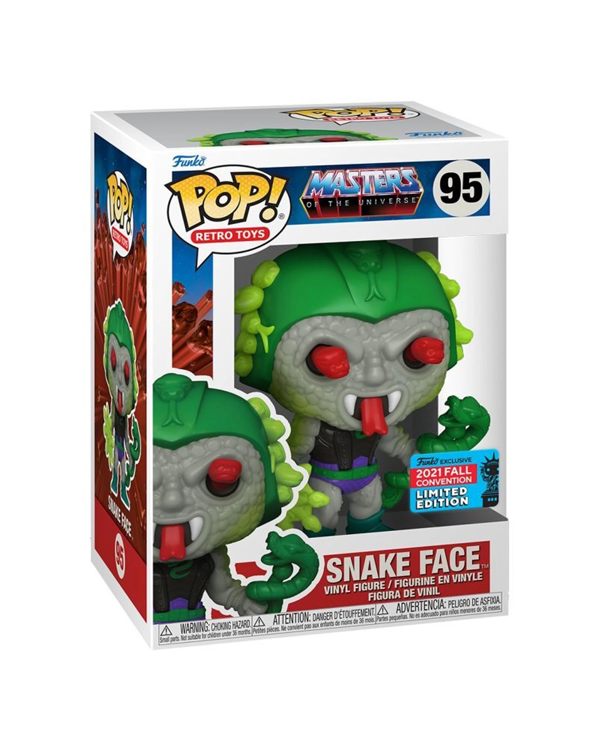 2 Pop MotU Snake Face Pop - Pop Vinyl Figure - Vinyl Action Figure Toy 10cm - Multi, 2 of 3