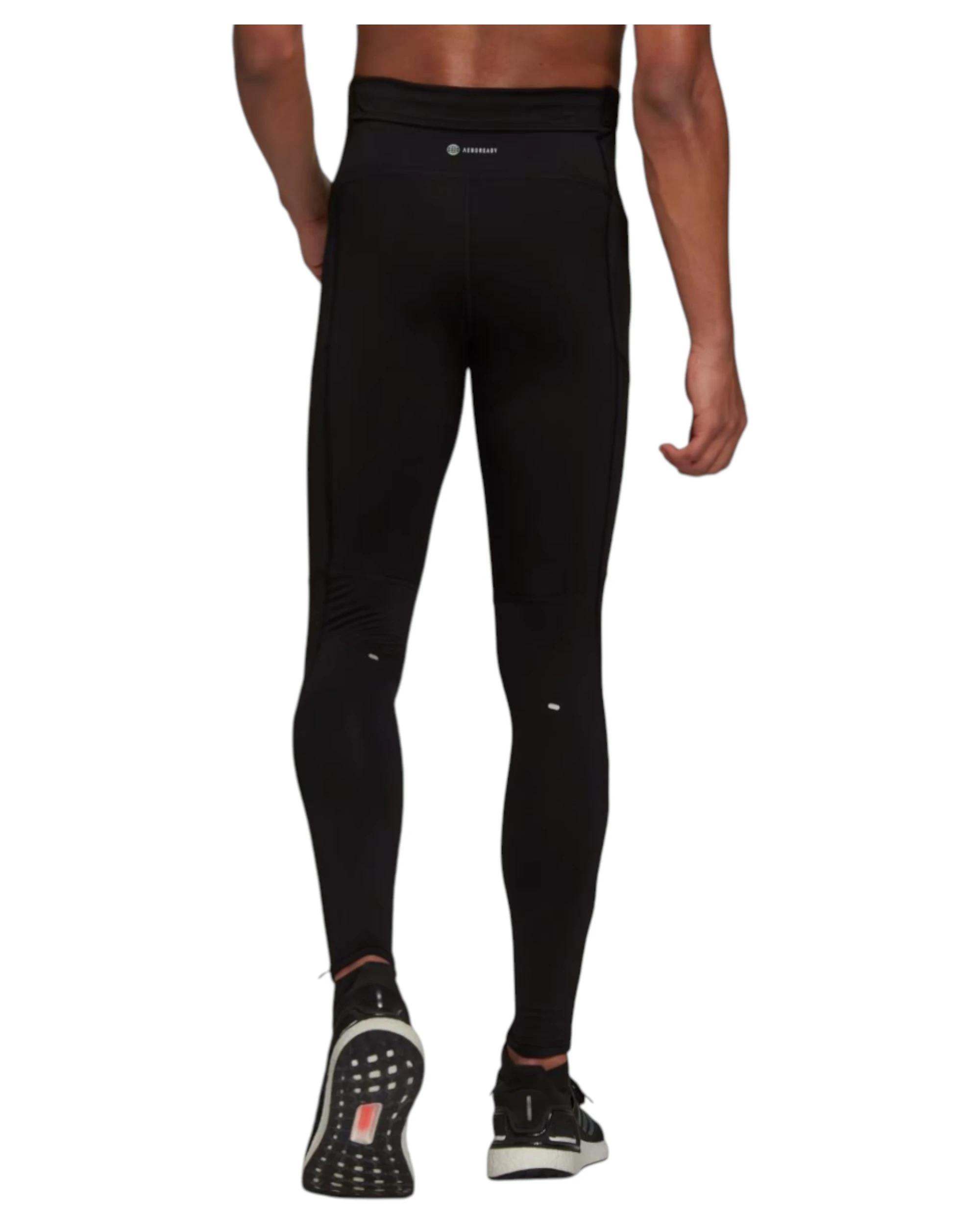 4 Adidas Mens Own The Run Warm Tights Black Running Activewear Pants BLACK, 4 of 5