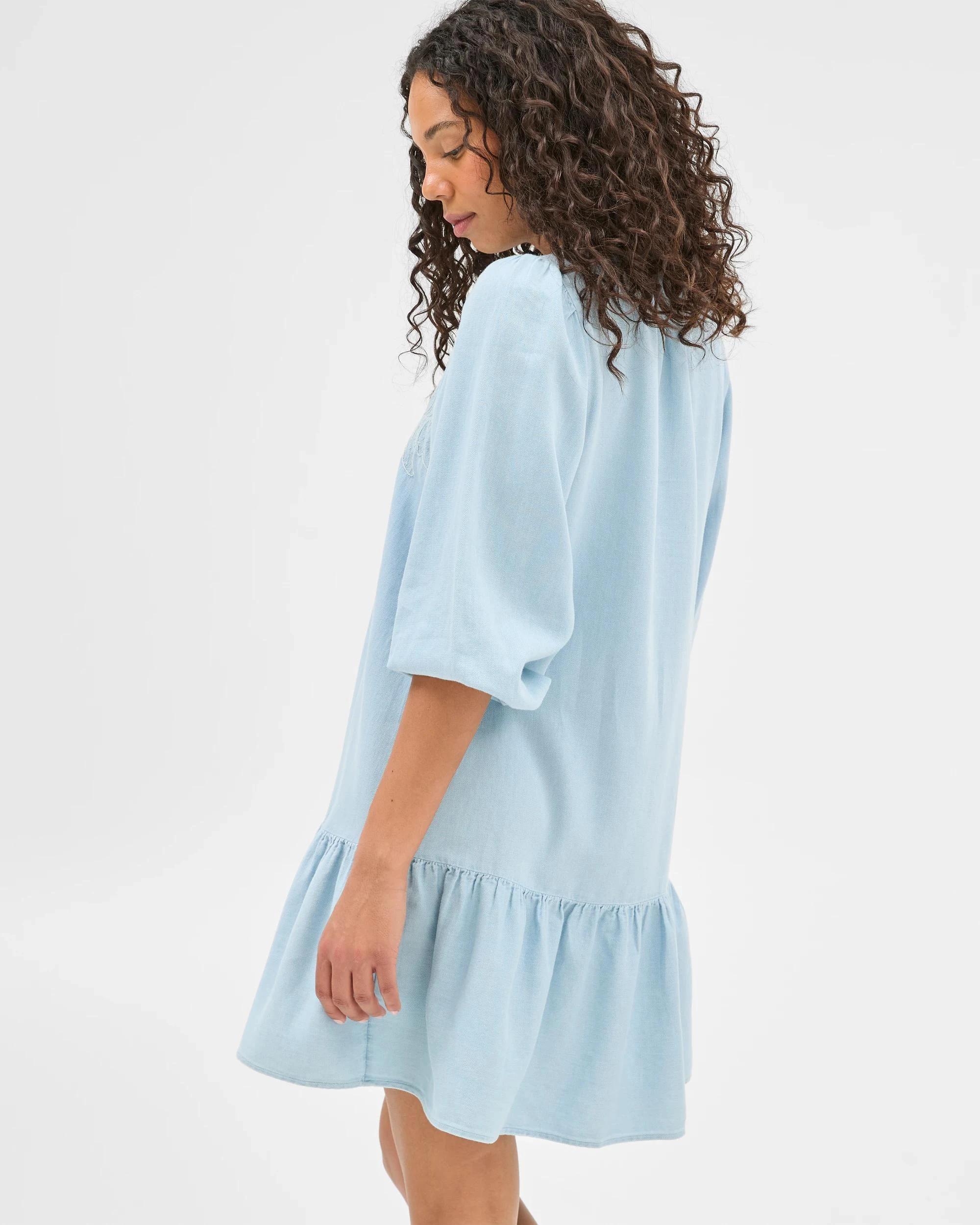 5 Target Woman Embroidered Mini Dress CHAMBRAY, 5 of 5