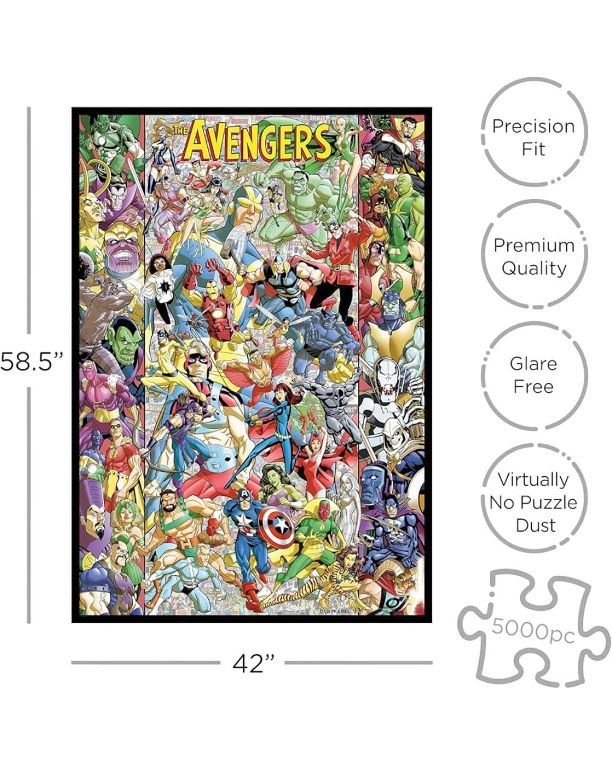 3 Aquarius Marvel Avengers 60th Anniversary 5000 Piece Puzzle, 3 of 3