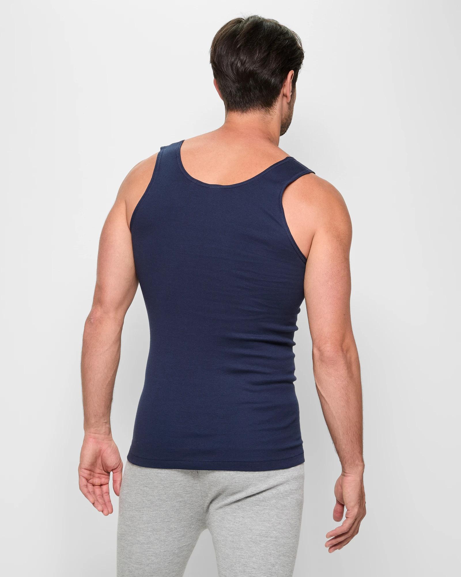 4 Australian Cotton Athletic Singlet - Maxx NAVY BLUE, 4 of 5