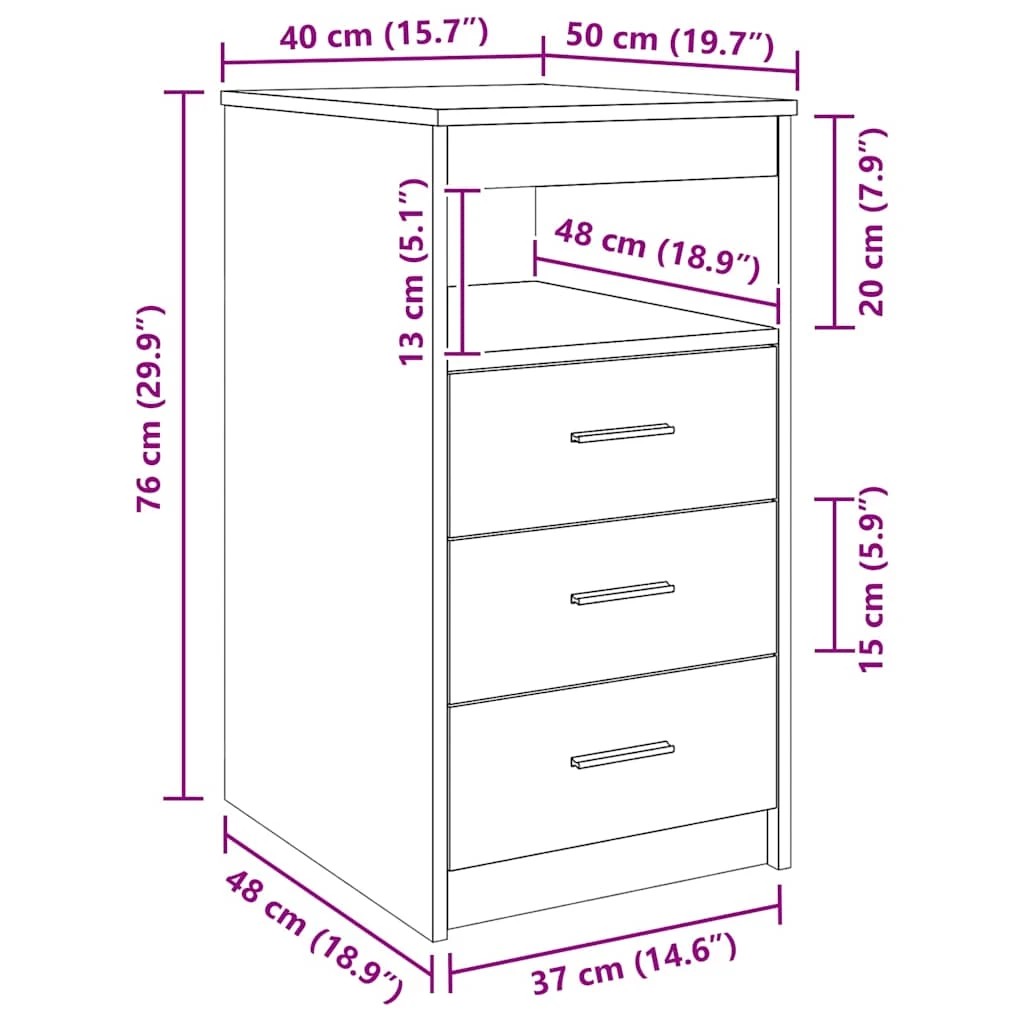 6 vidaXL Drawer cabinet Ample Storage - Brown, 6 of 8